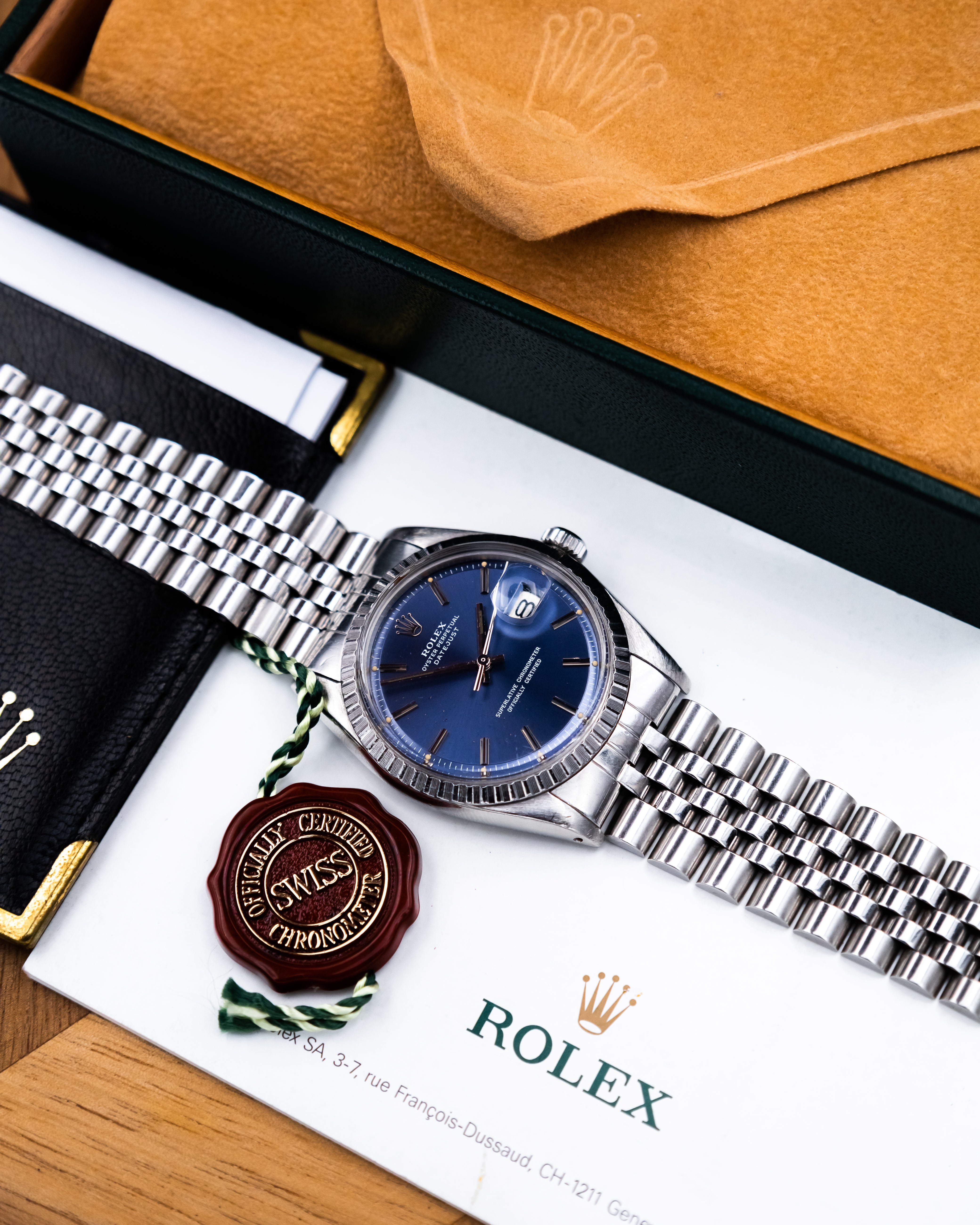 Rolex 1603 Perpetual Datejust - blue dial
