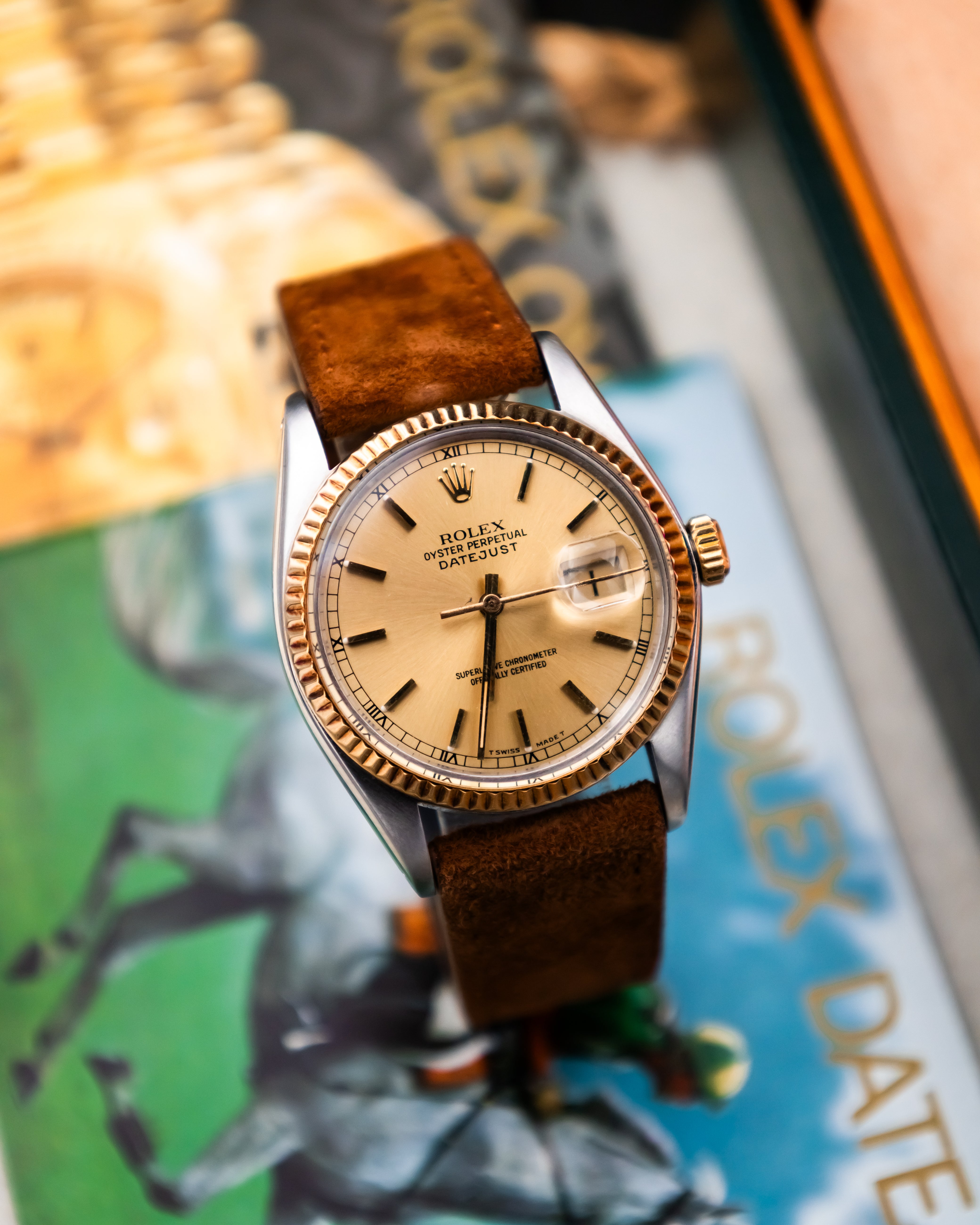 Rolex 16013 Perpetual Datejust - Gold Roman Dial