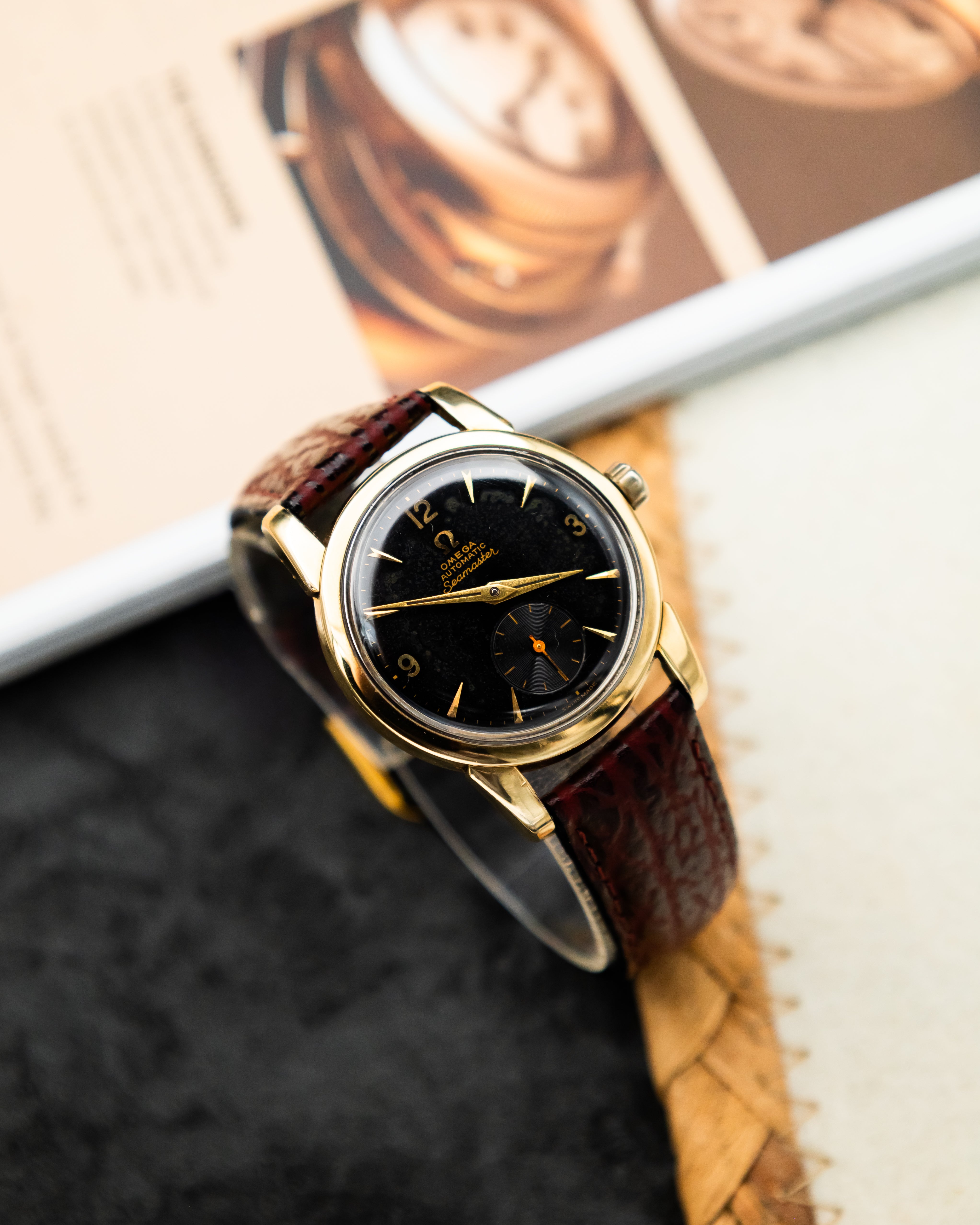 Omega 2848 - 1 Seamaster Sub-Second - Black Gilt Dial