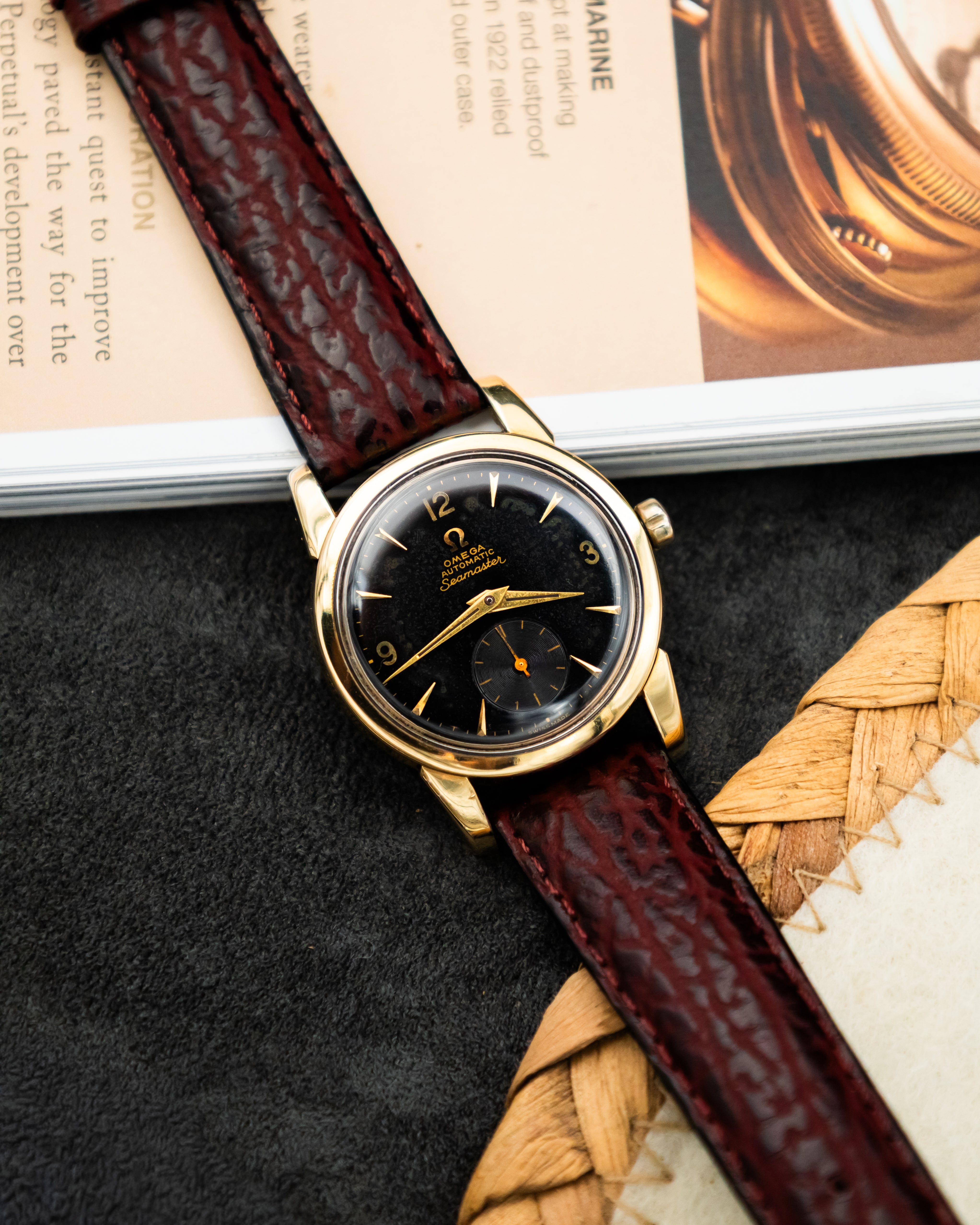 Omega 2848 - 1 Seamaster Sub-Second - Black Gilt Dial