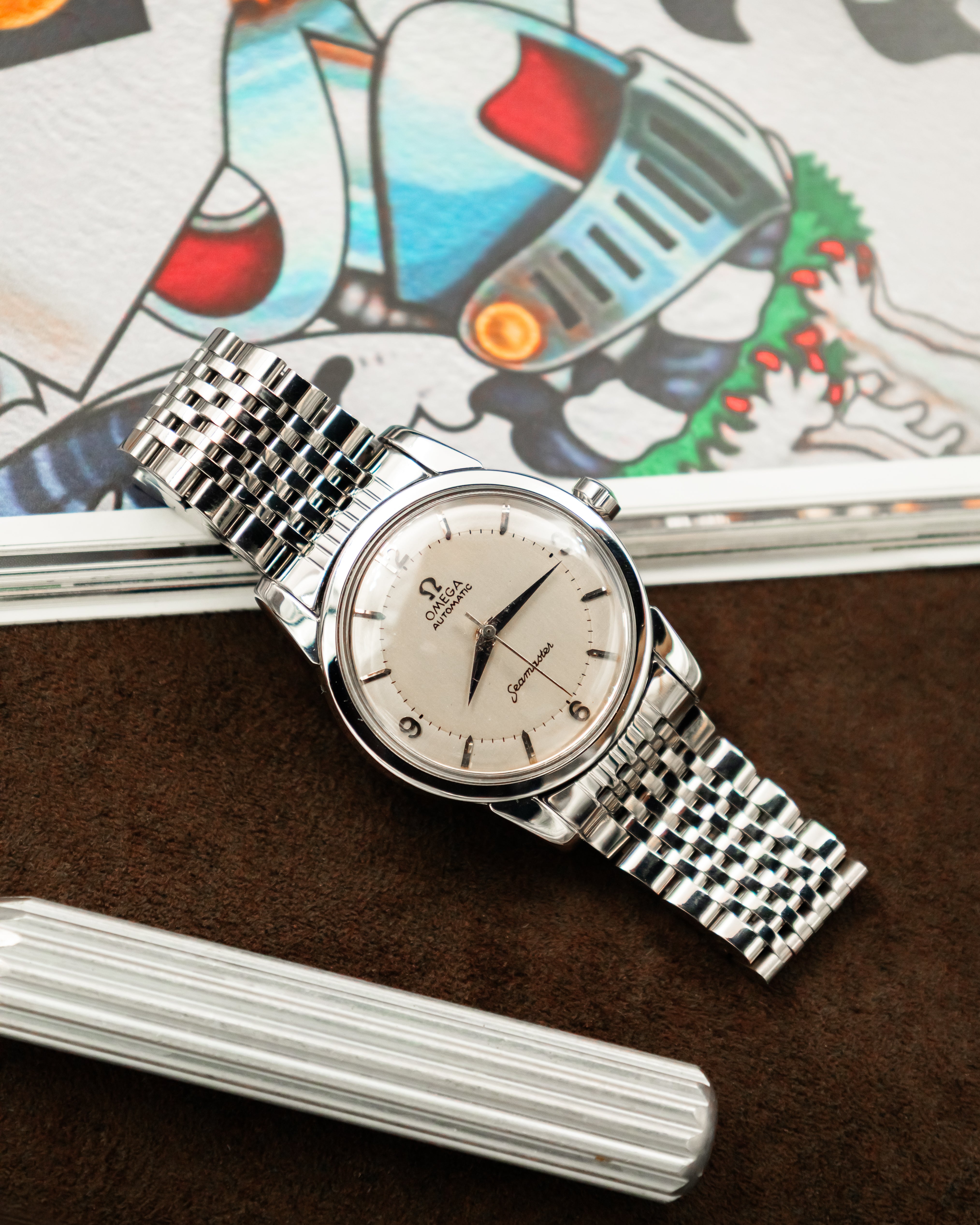 Omega 2846-2 SC Seamaster - Silver 2 tone dial