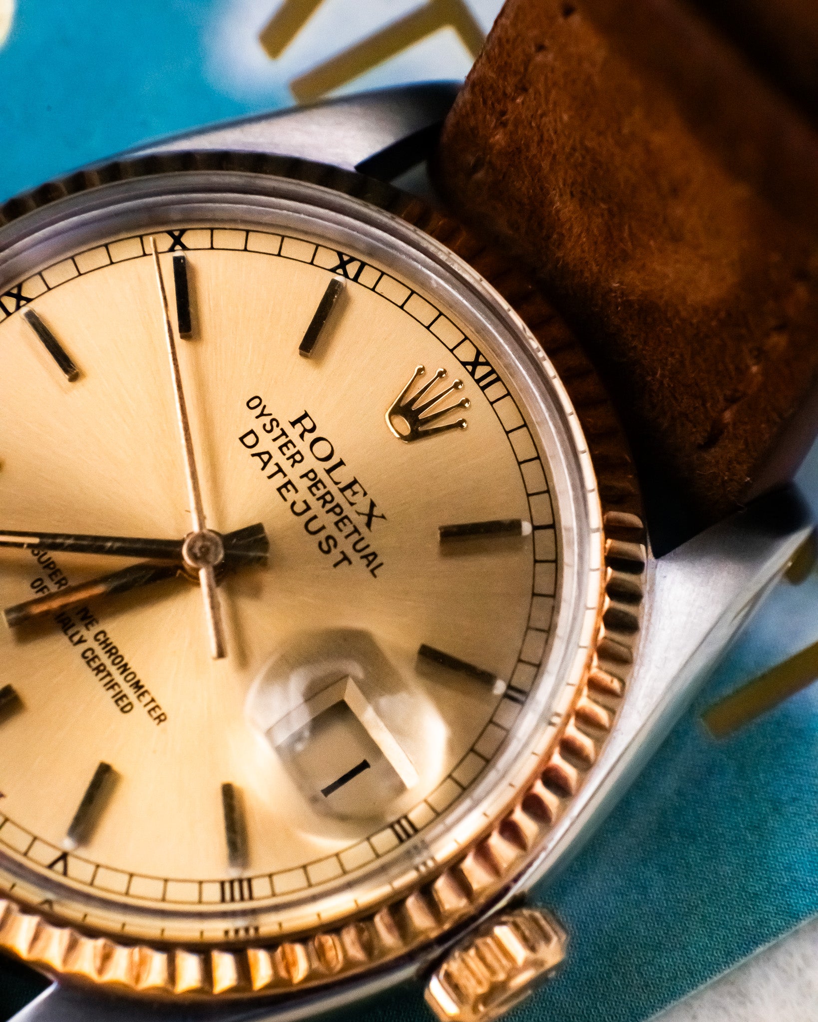 Rolex 16013 Perpetual Datejust - Gold Roman Dial