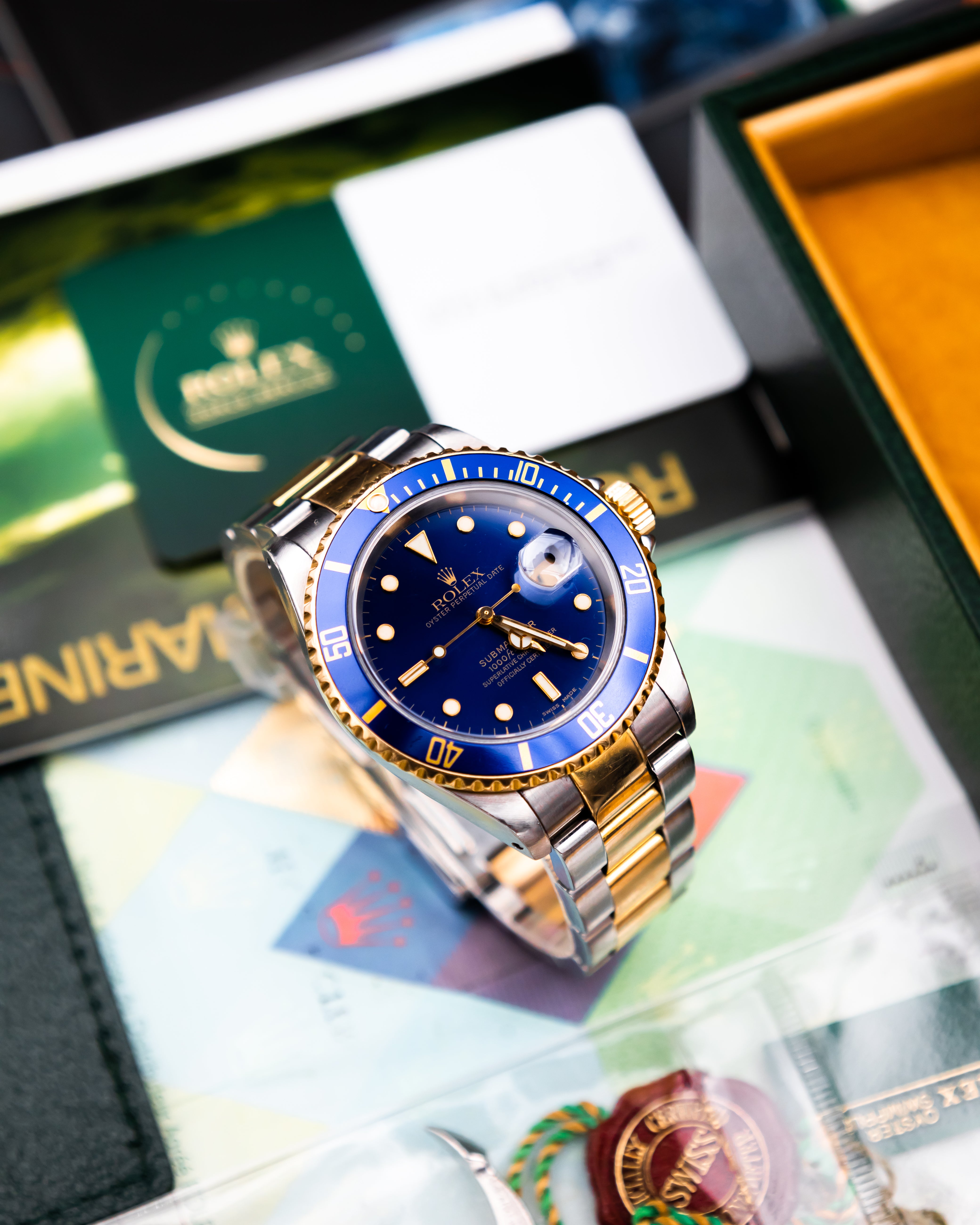 Rolex 16613 submariner date - blue dial