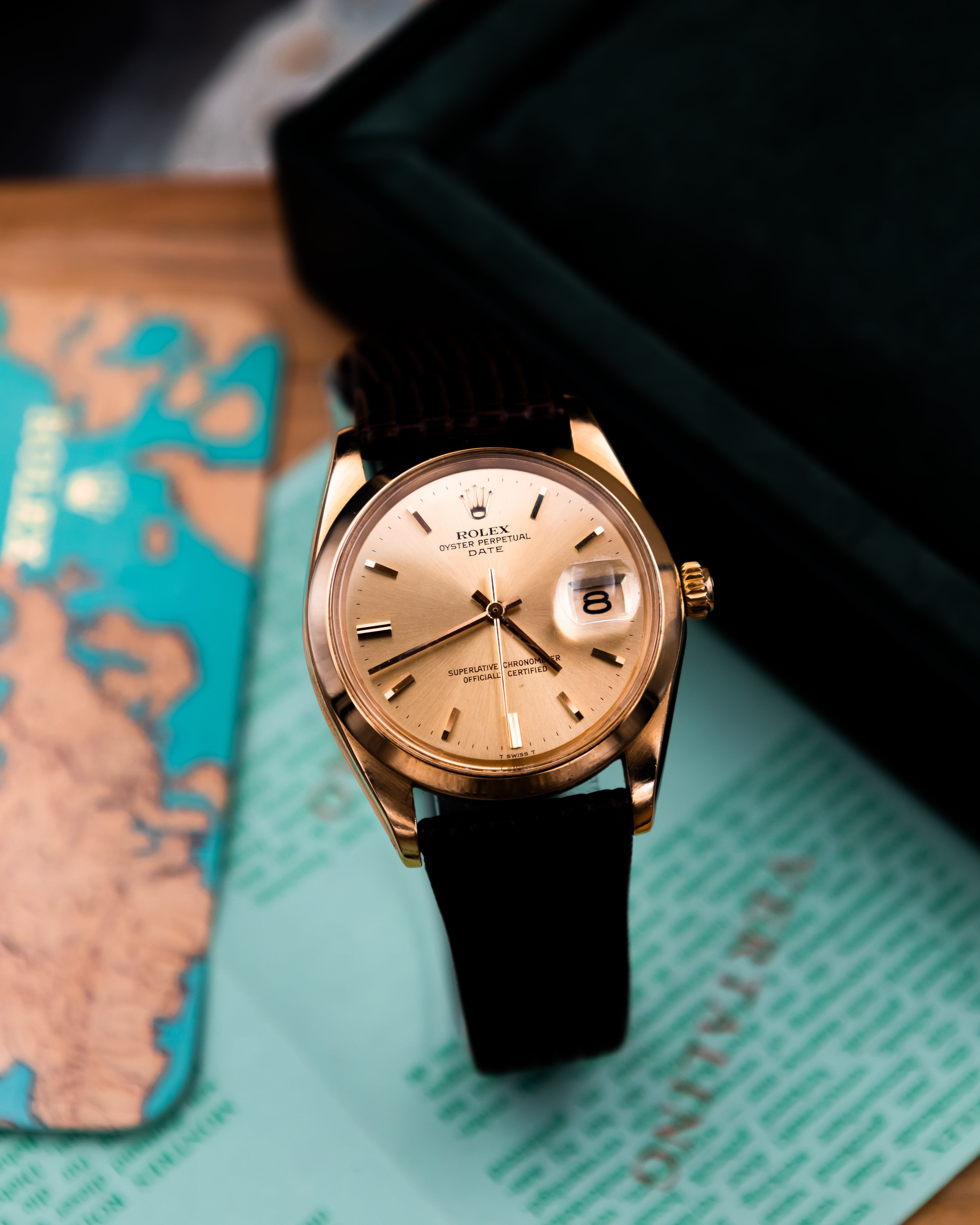 Rolex 1500 Perpetual date 18k - gold dial