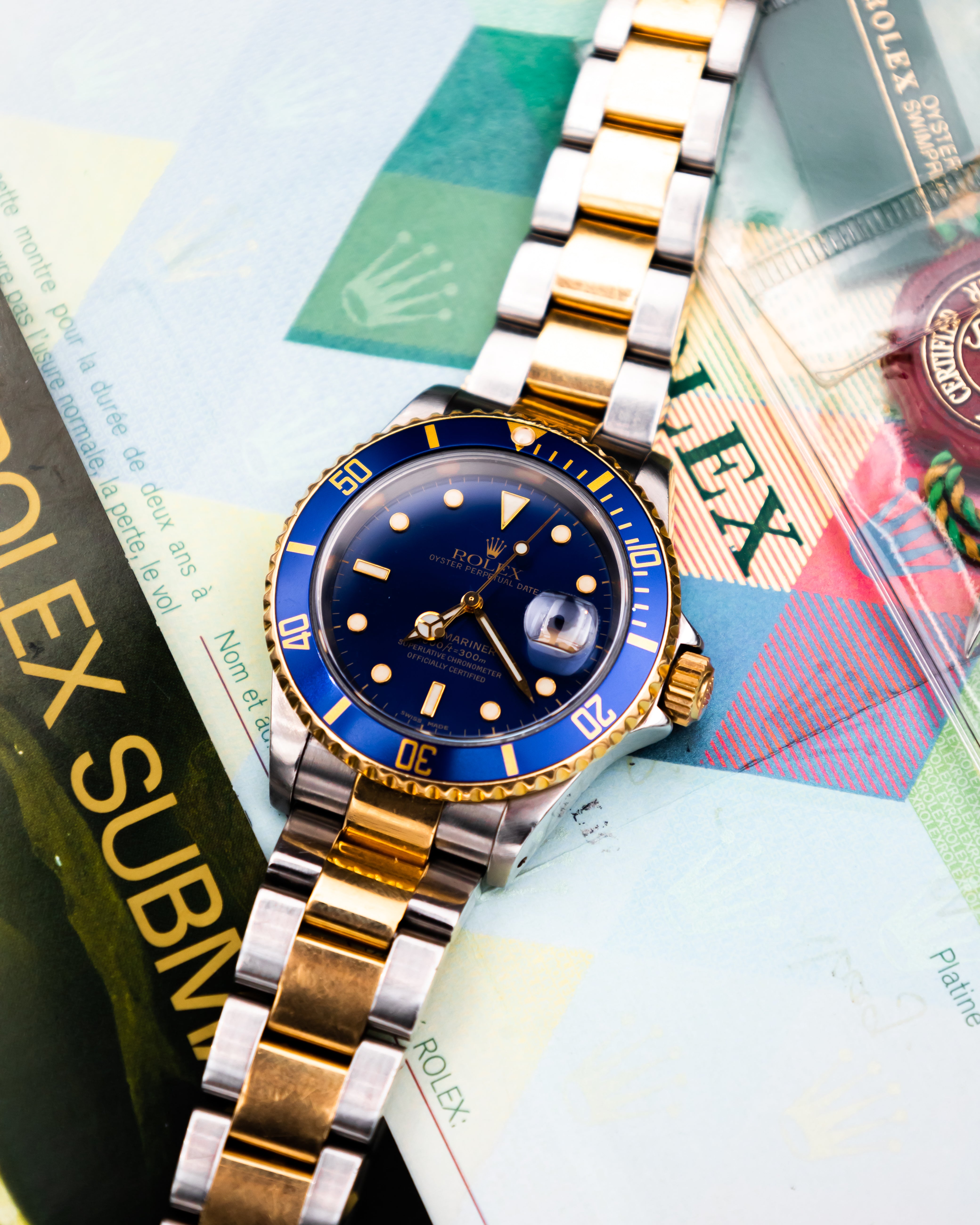 Rolex 16613 submariner date - blue dial