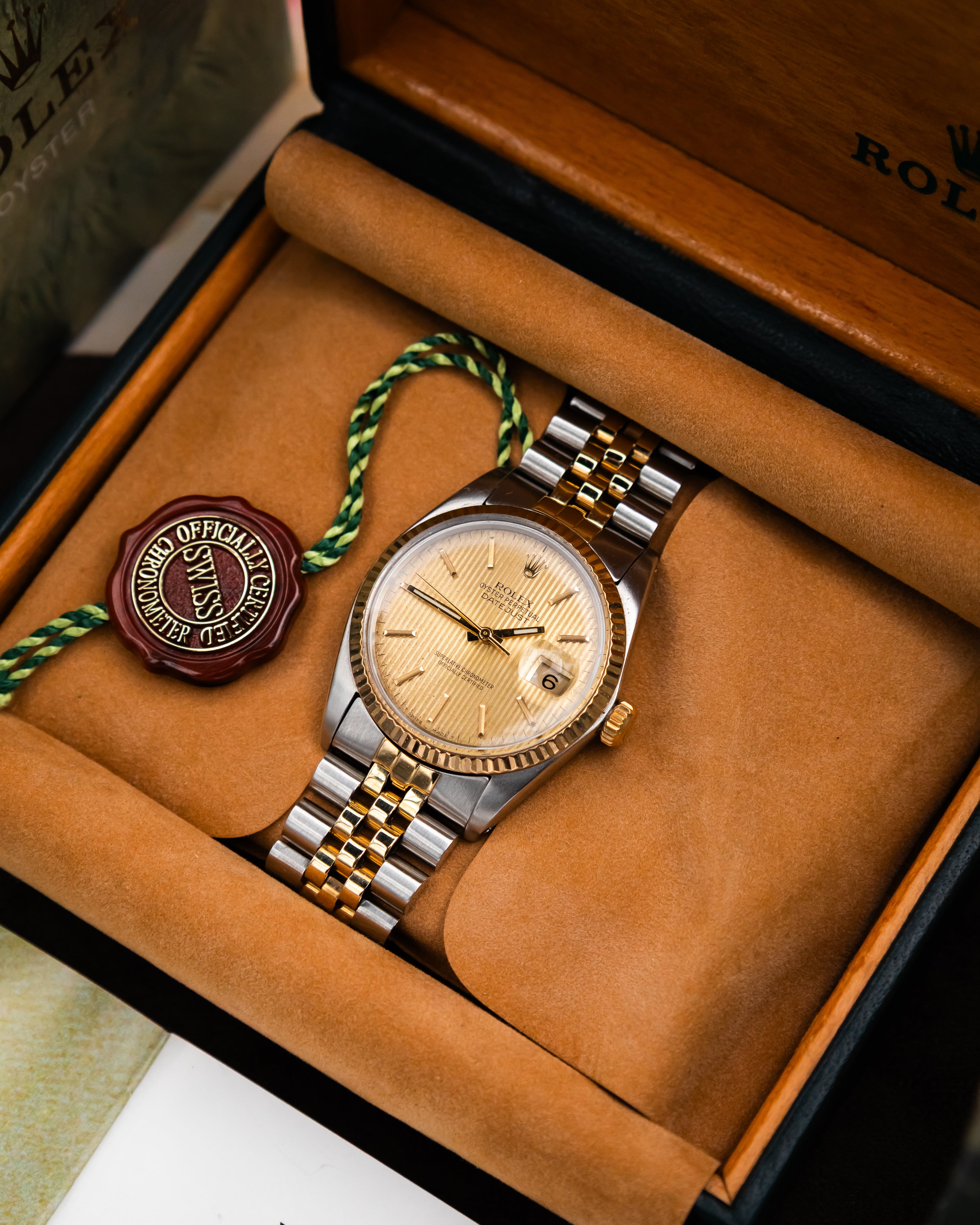 Rolex 16013 Datejust - Gold Tapestry Dial