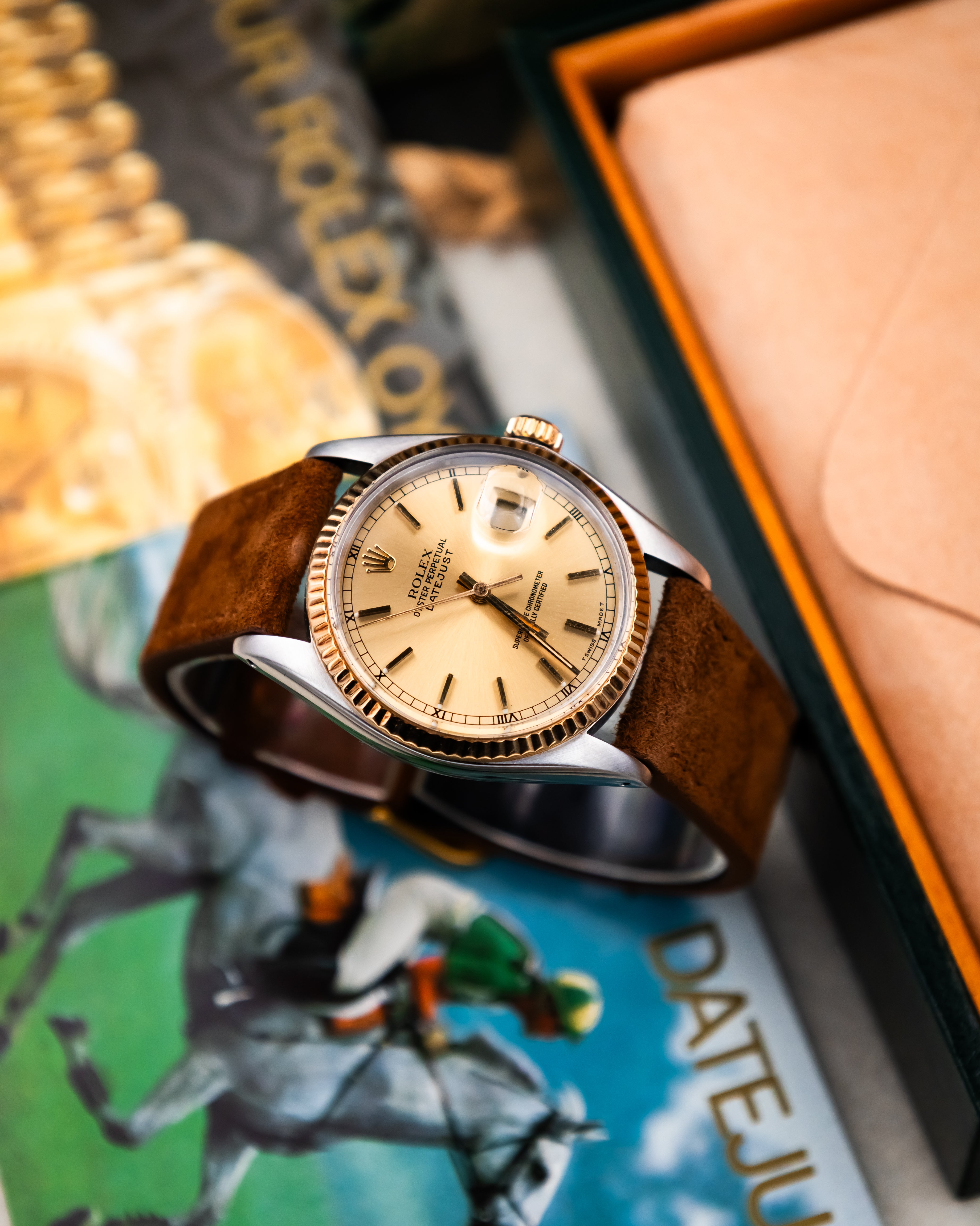 Rolex 16013 Perpetual Datejust - Gold Roman Dial