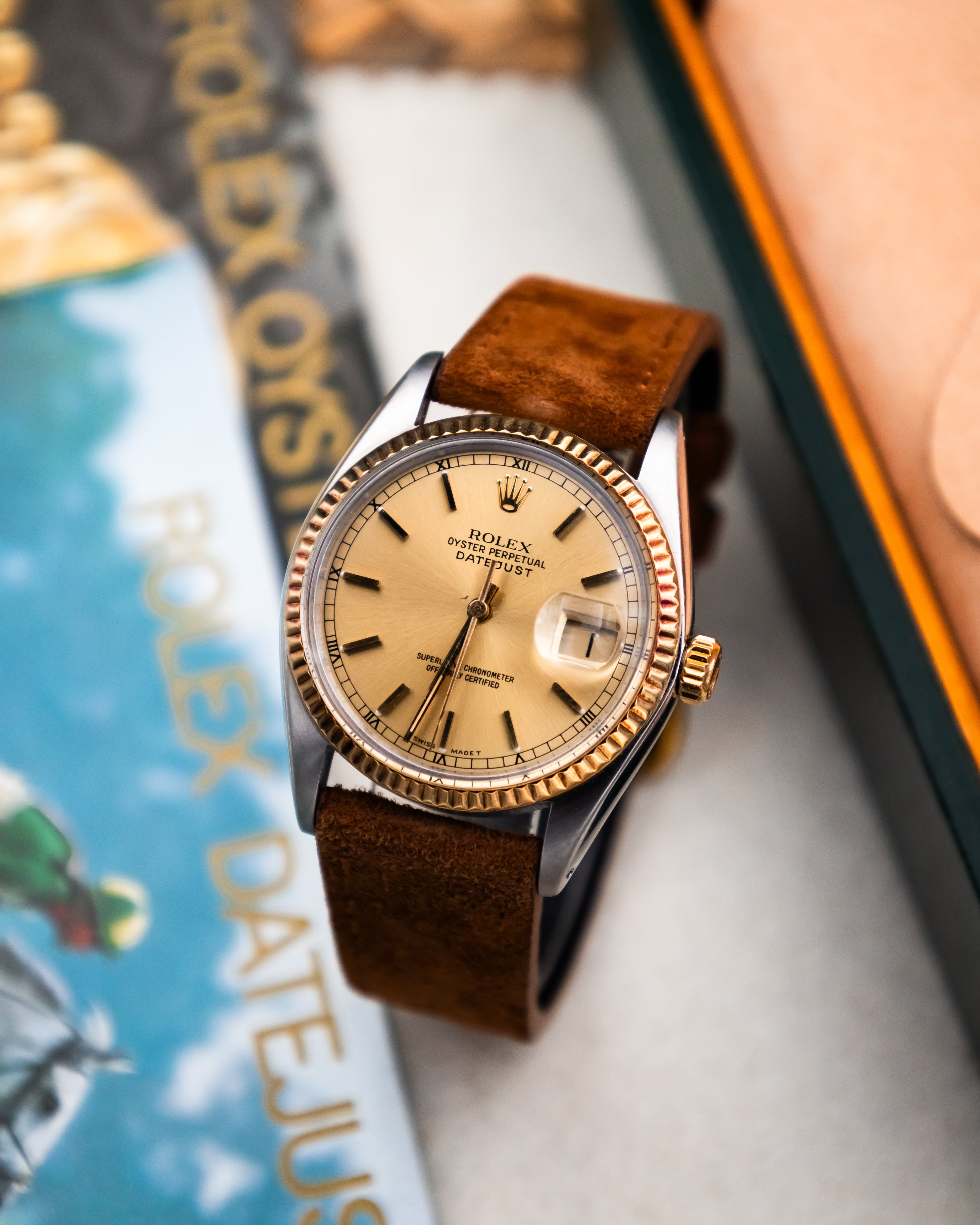Rolex 16013 Perpetual Datejust - Gold Roman Dial