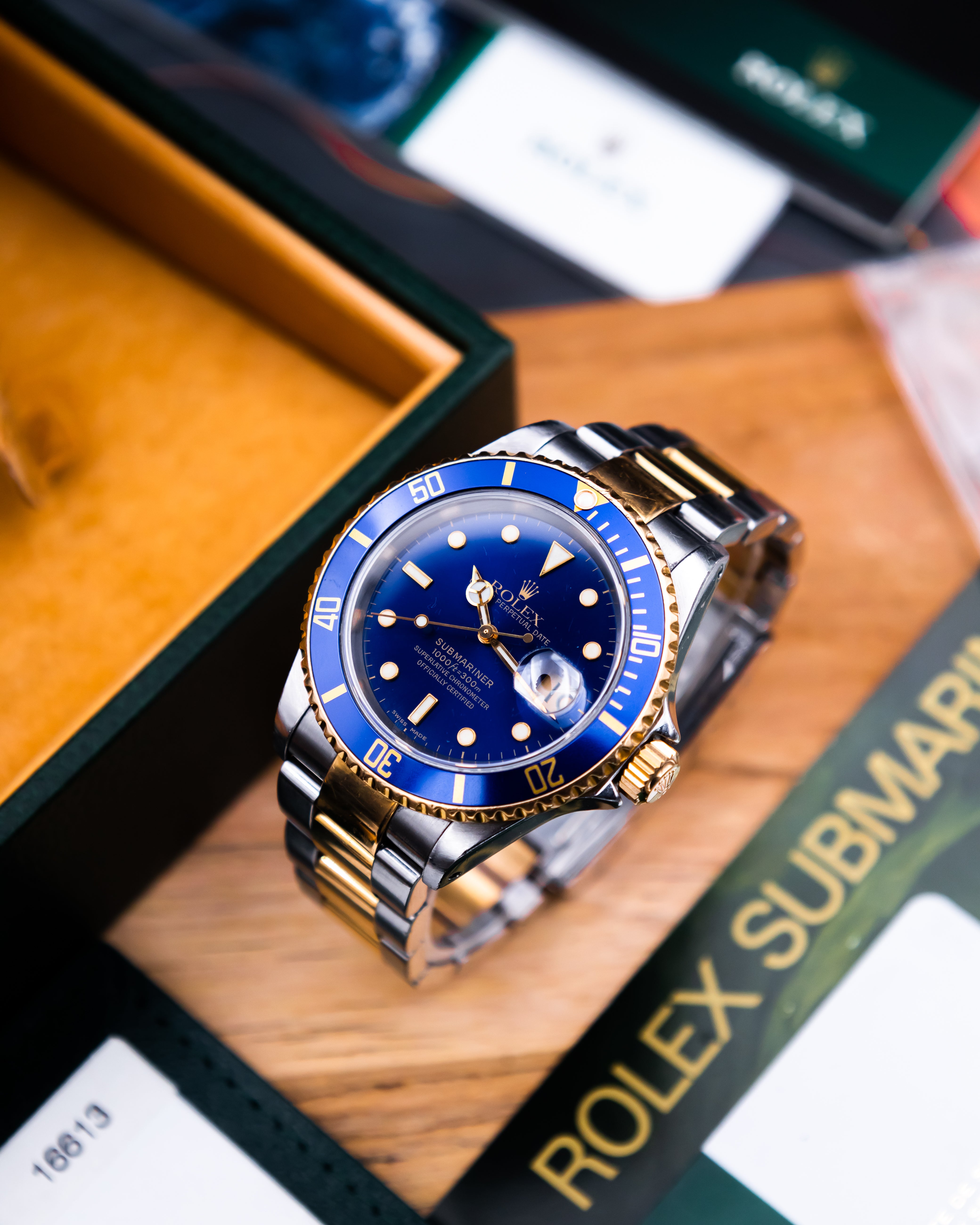 Rolex 16613 submariner date - blue dial