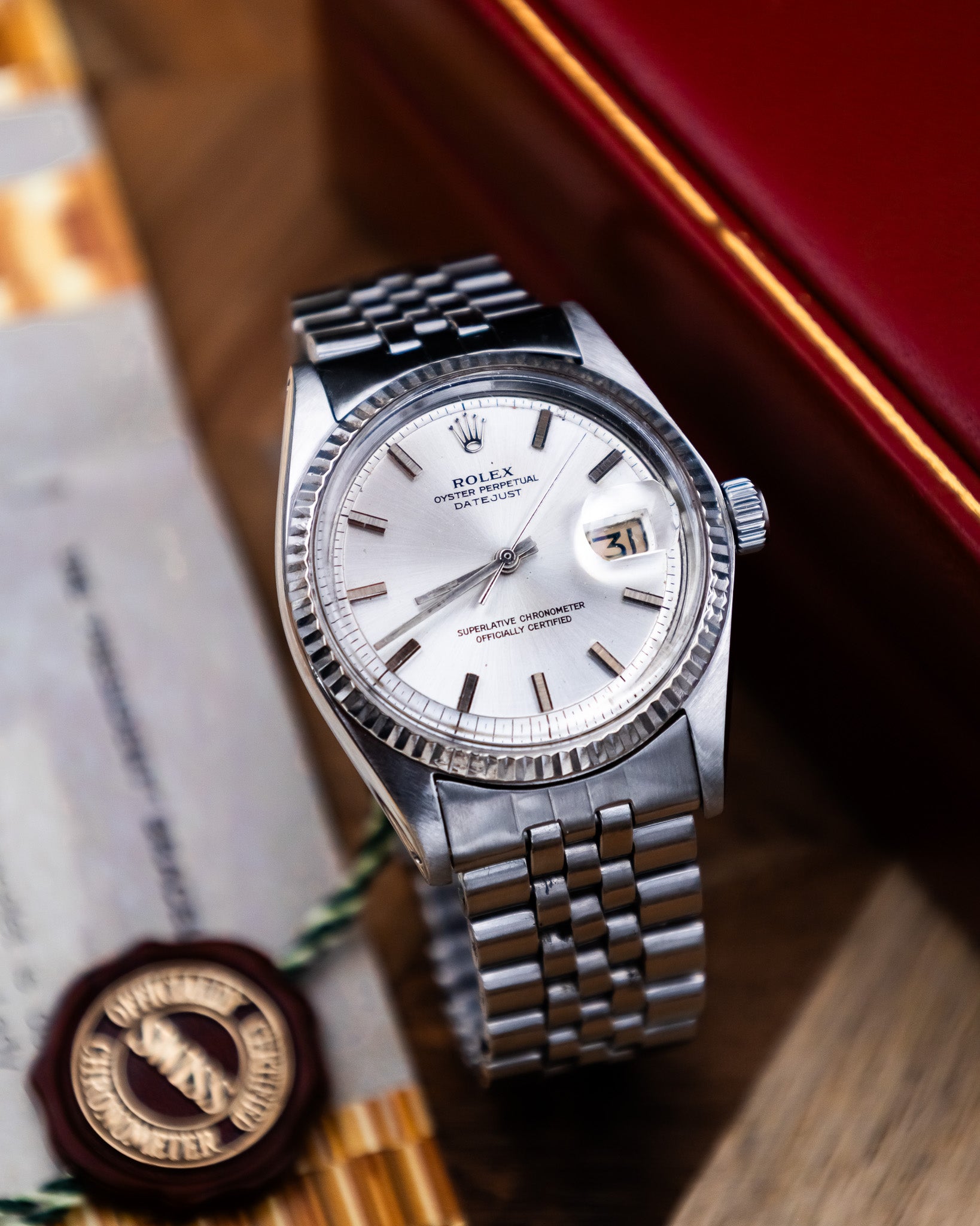 Rolex 1601 Oyster Perpetual- silver dial