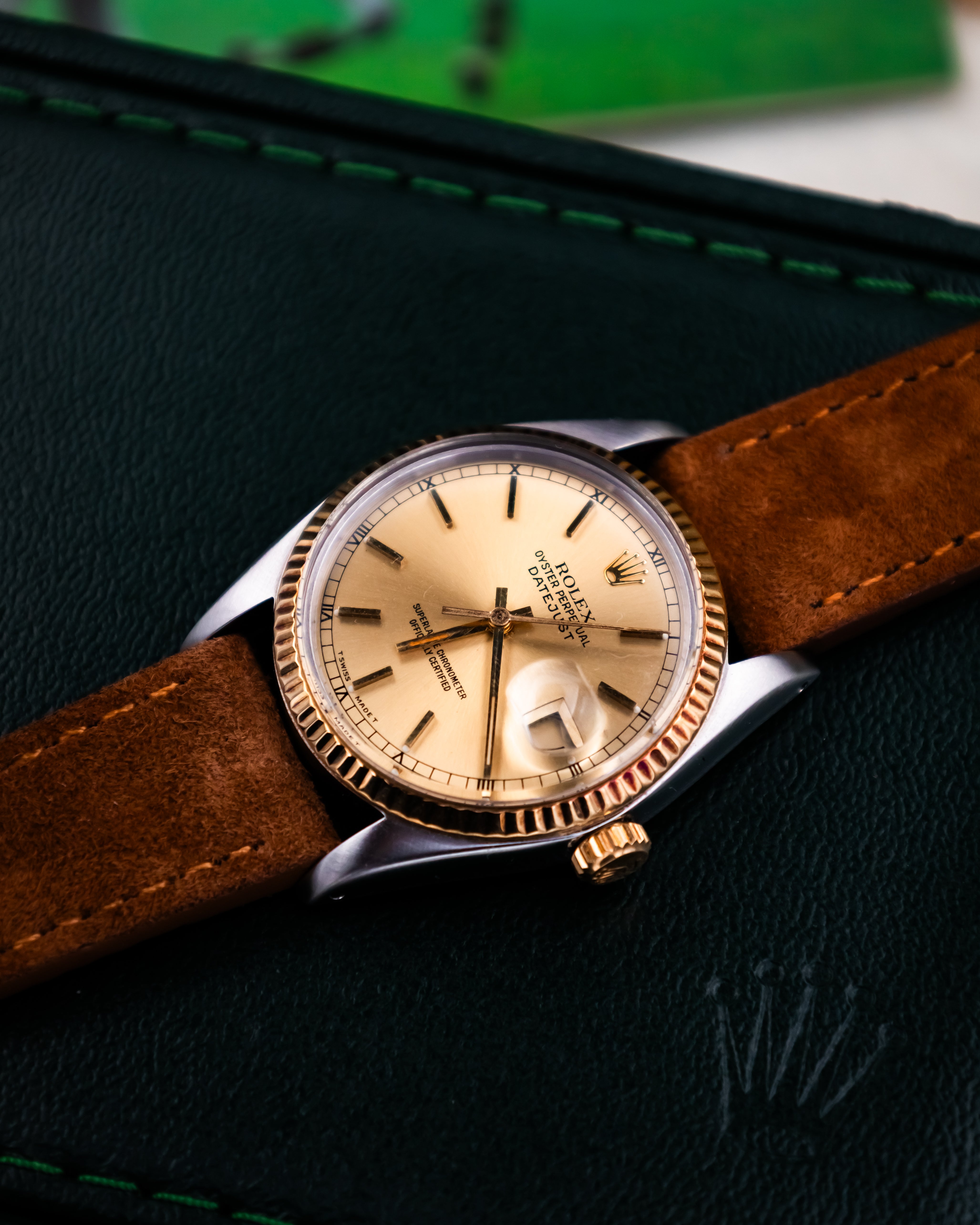 Rolex 16013 Perpetual Datejust - Gold Roman Dial
