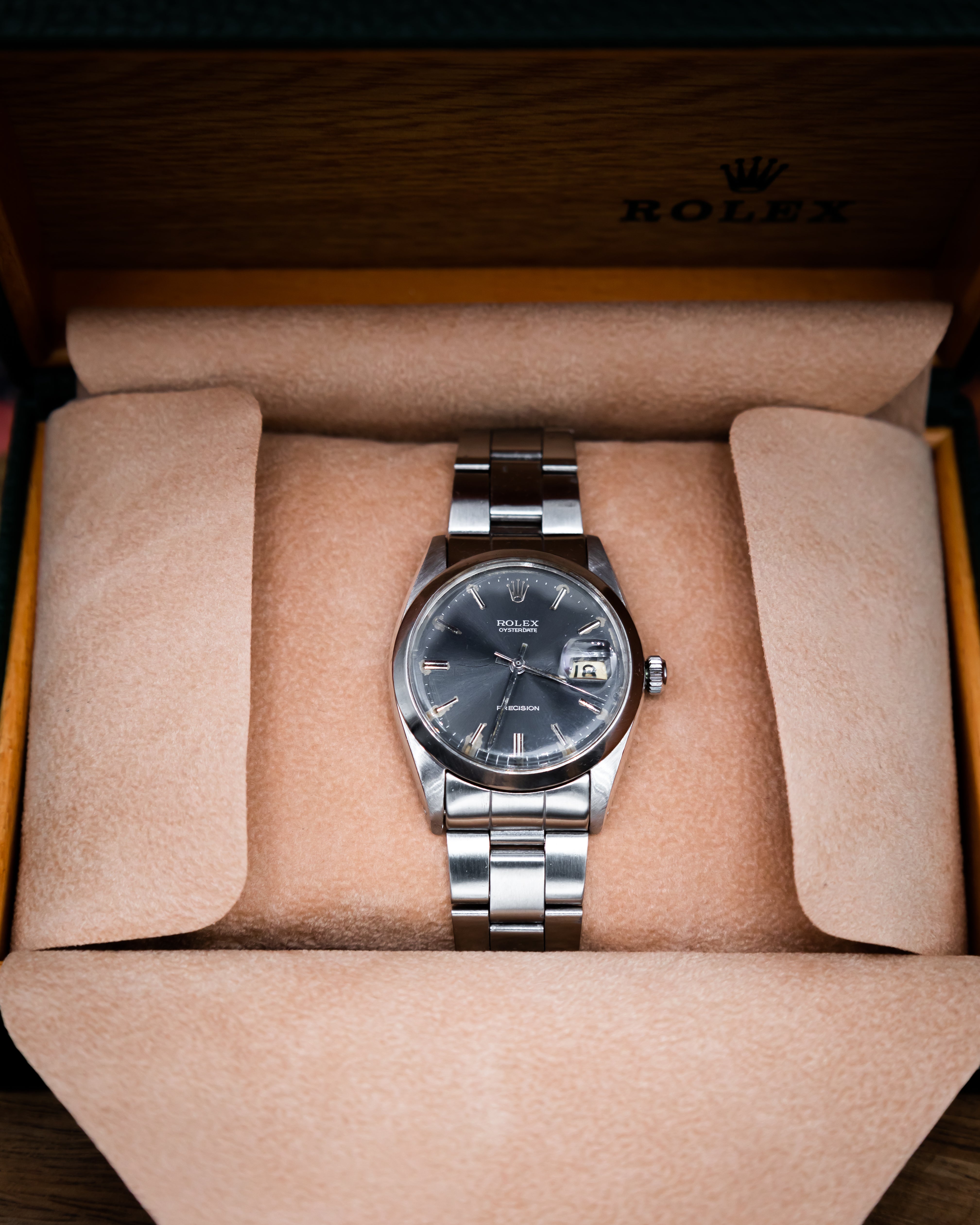 Rolex 6694 Oysterdate - dark grey dial