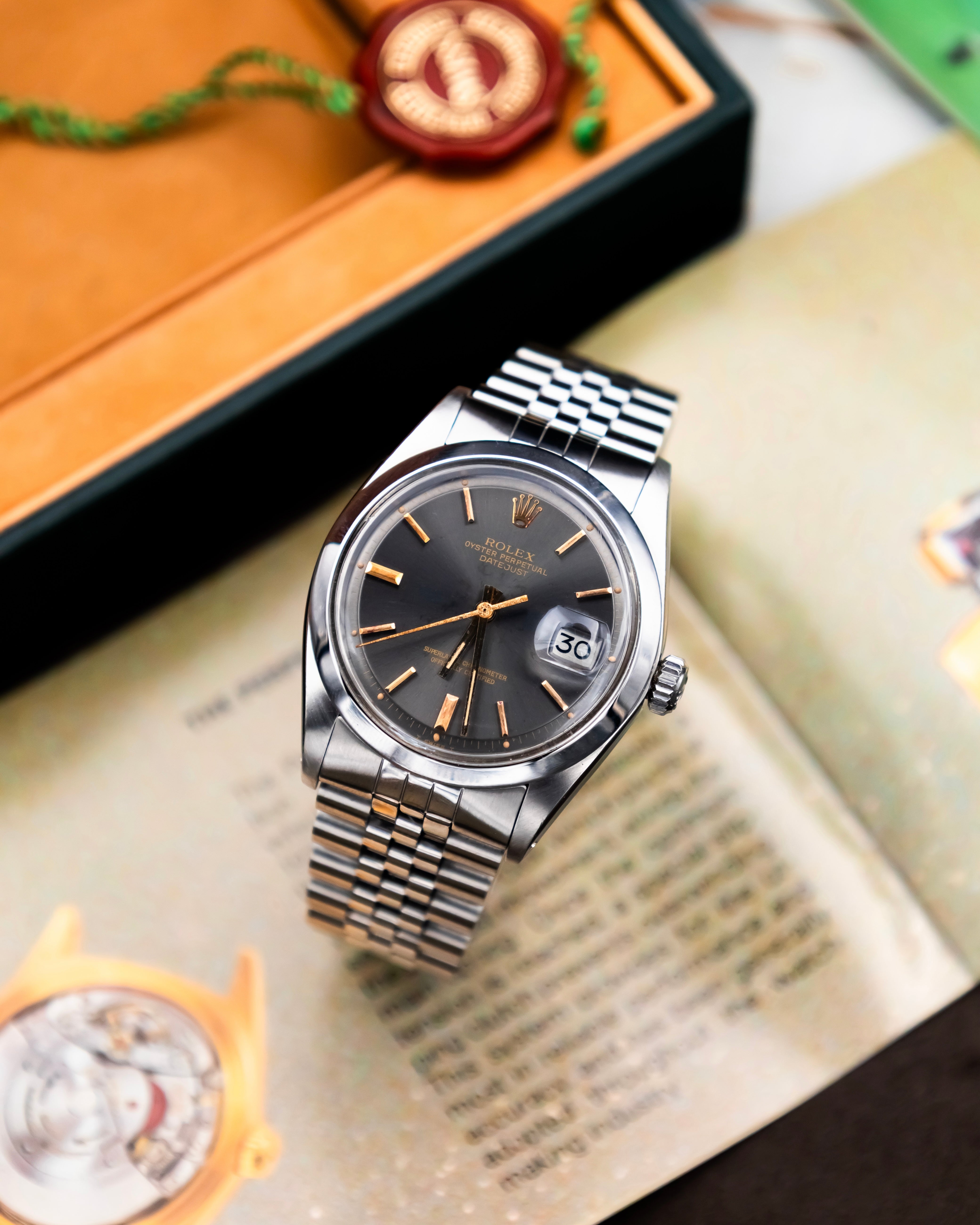 Rolex 1600 Perpetual Date - Dark Grey Dial