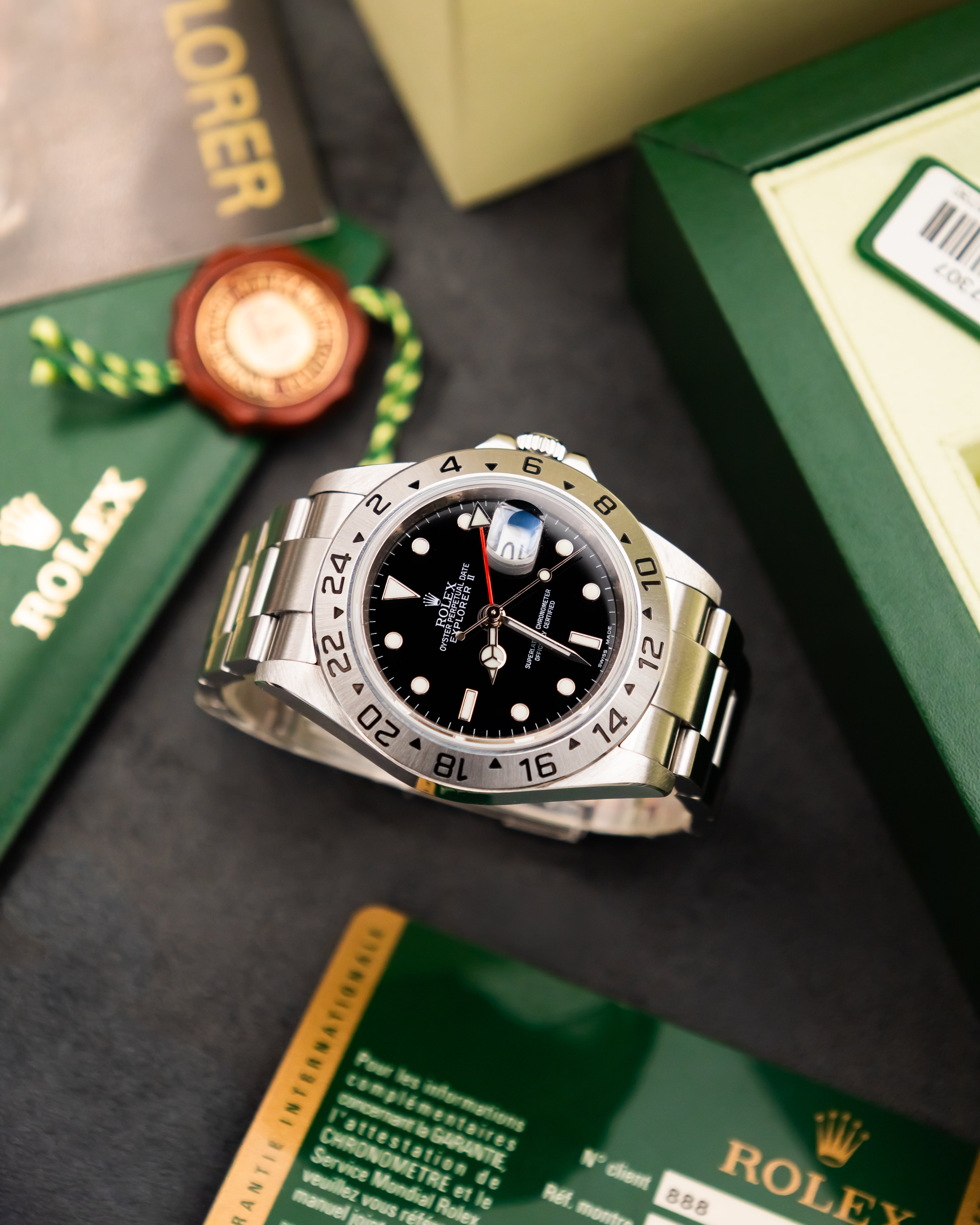 Rolex 16570T RRR Explorer II - Black Dial