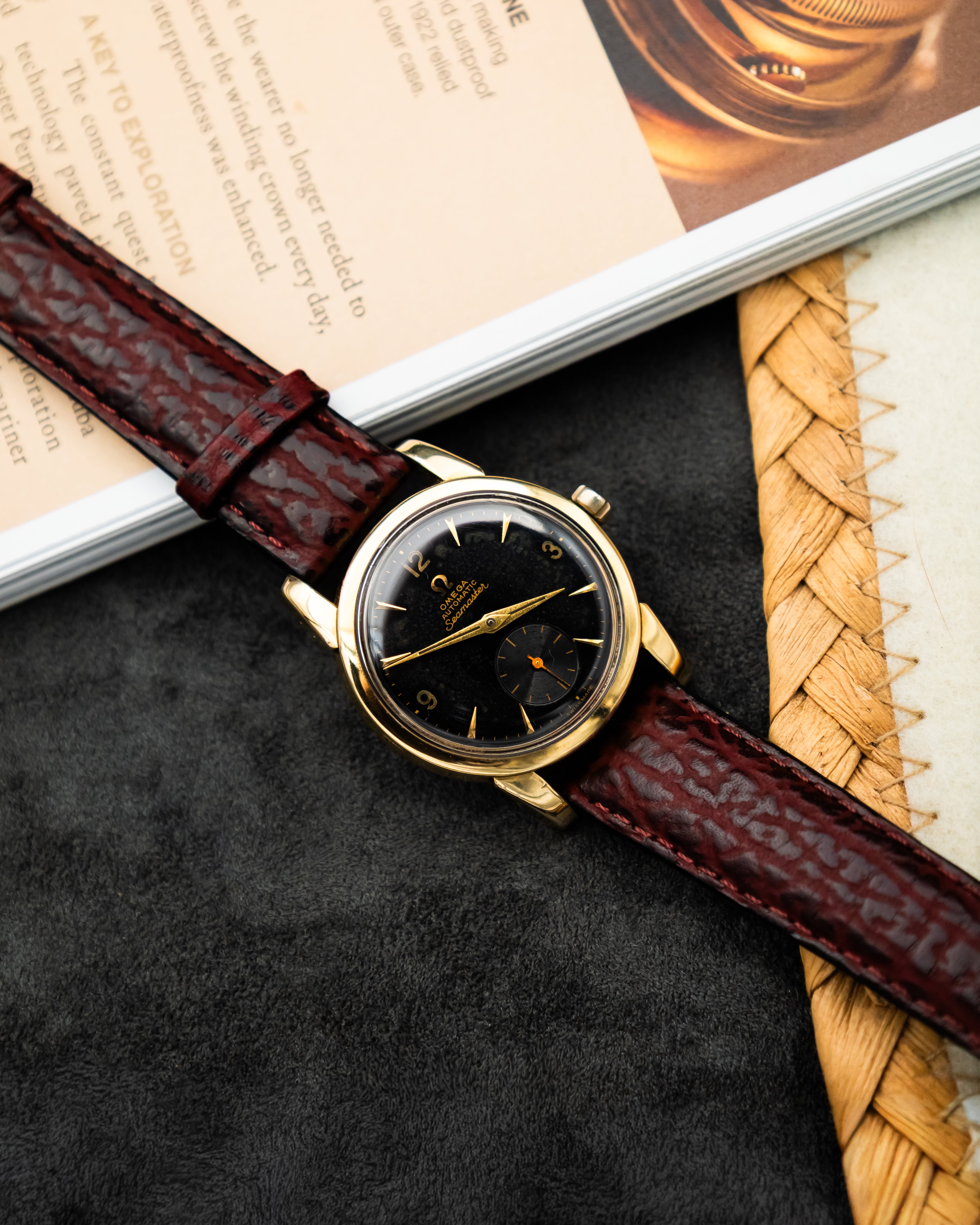 Omega 2848 - 1 Seamaster Sub-Second - Black Gilt Dial