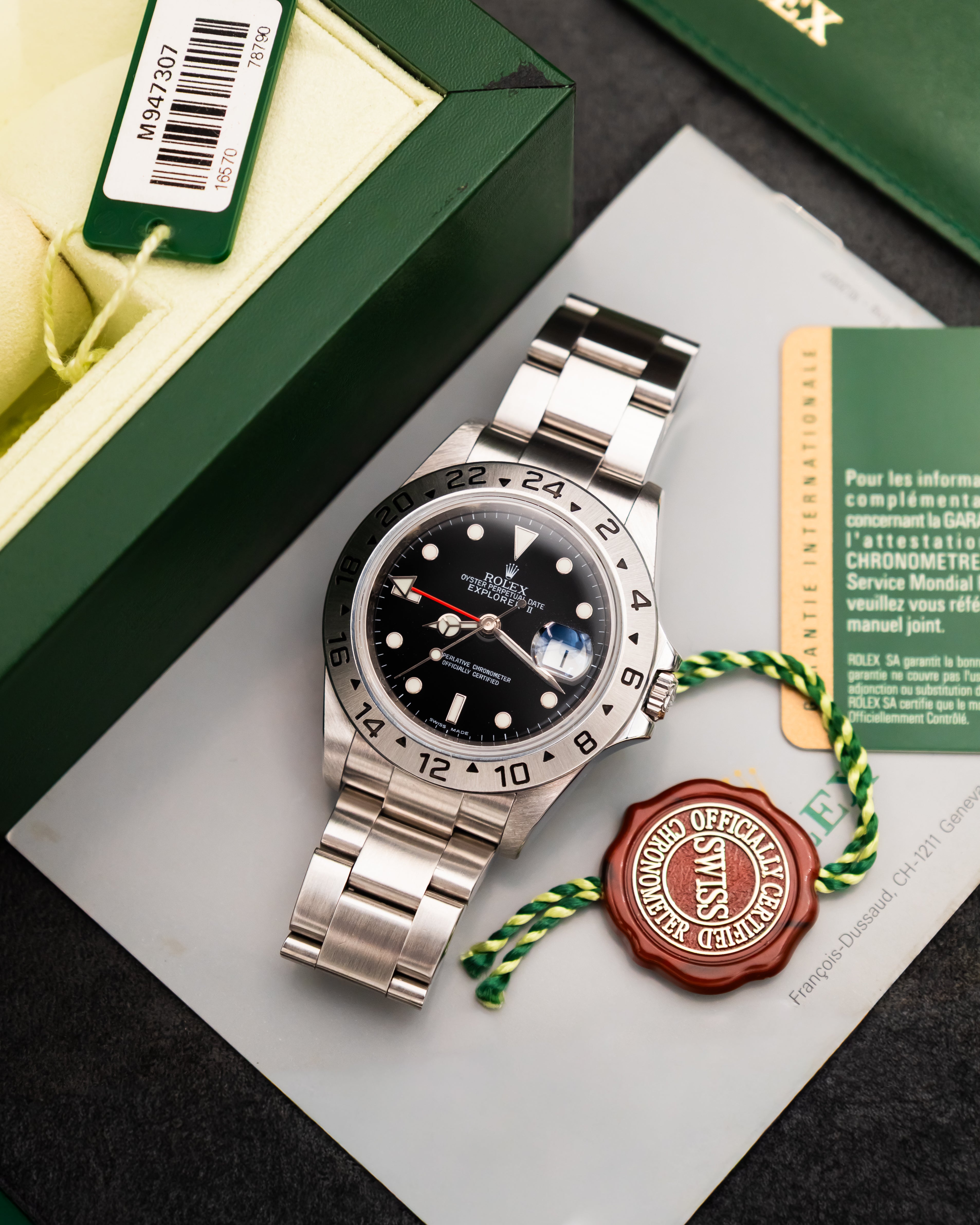 Rolex 16570T RRR Explorer II - Black Dial