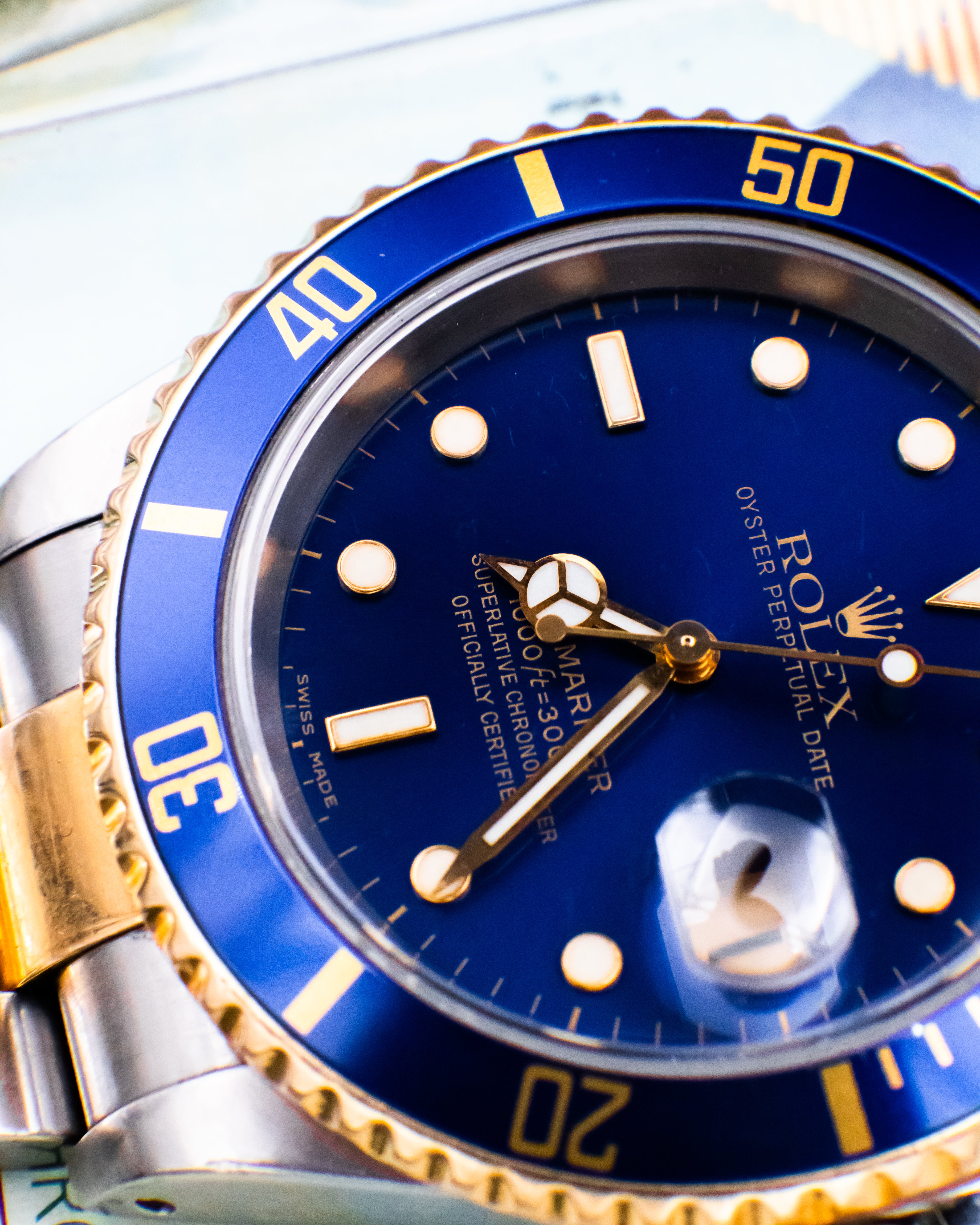 Rolex 16613 submariner date - blue dial
