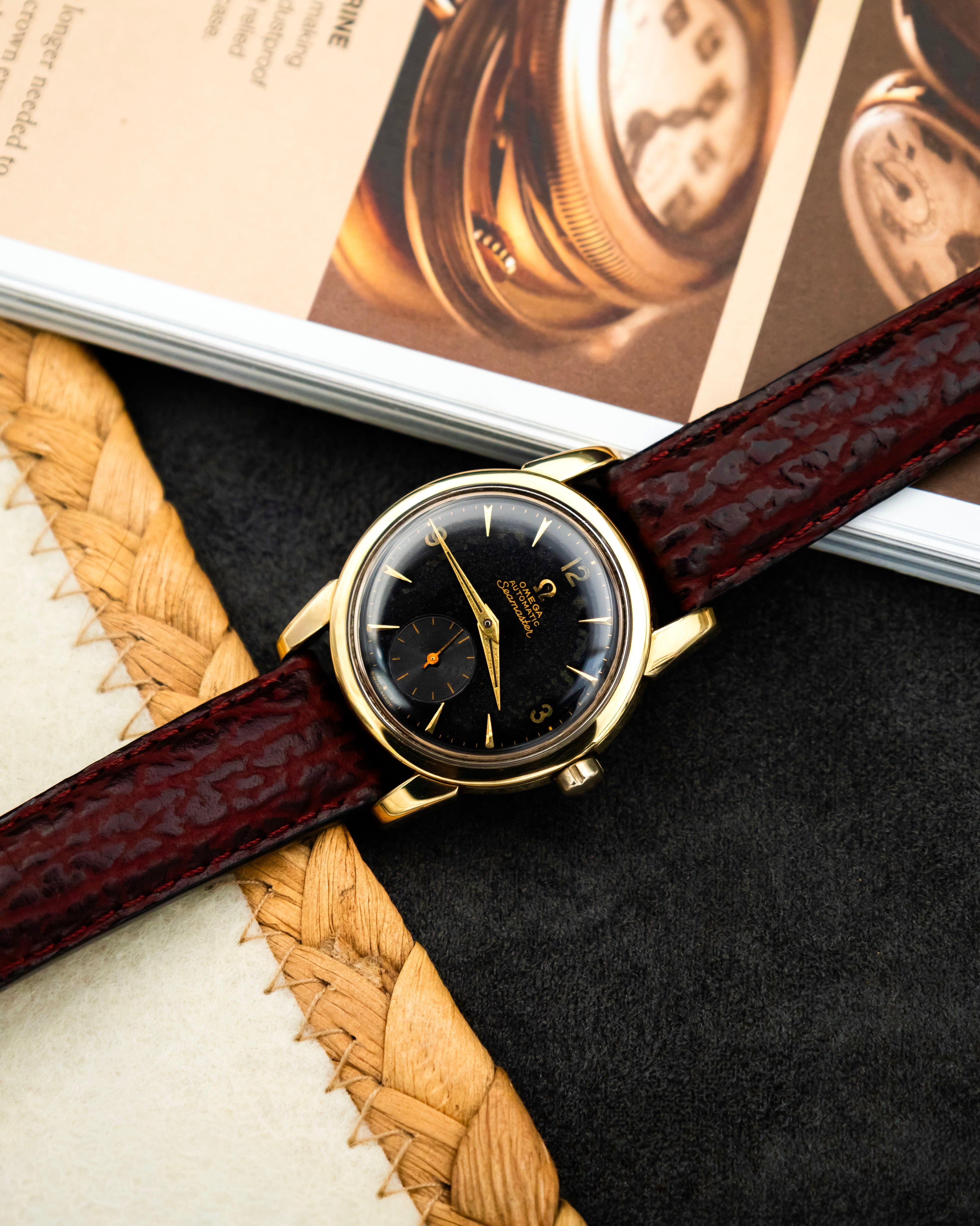 Omega 2848 - 1 Seamaster Sub-Second - Black Gilt Dial