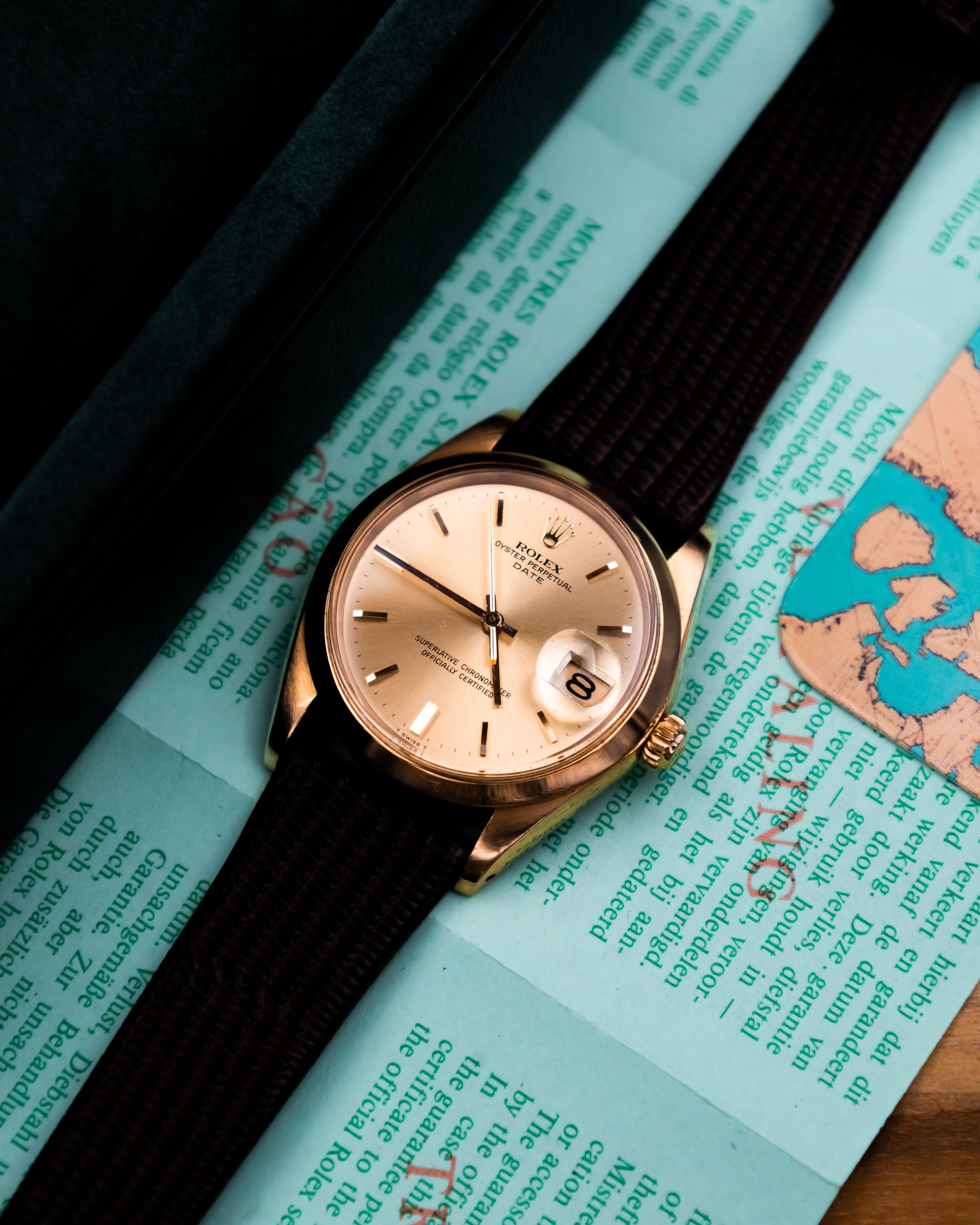 Rolex 1500 Perpetual date 18k - gold dial