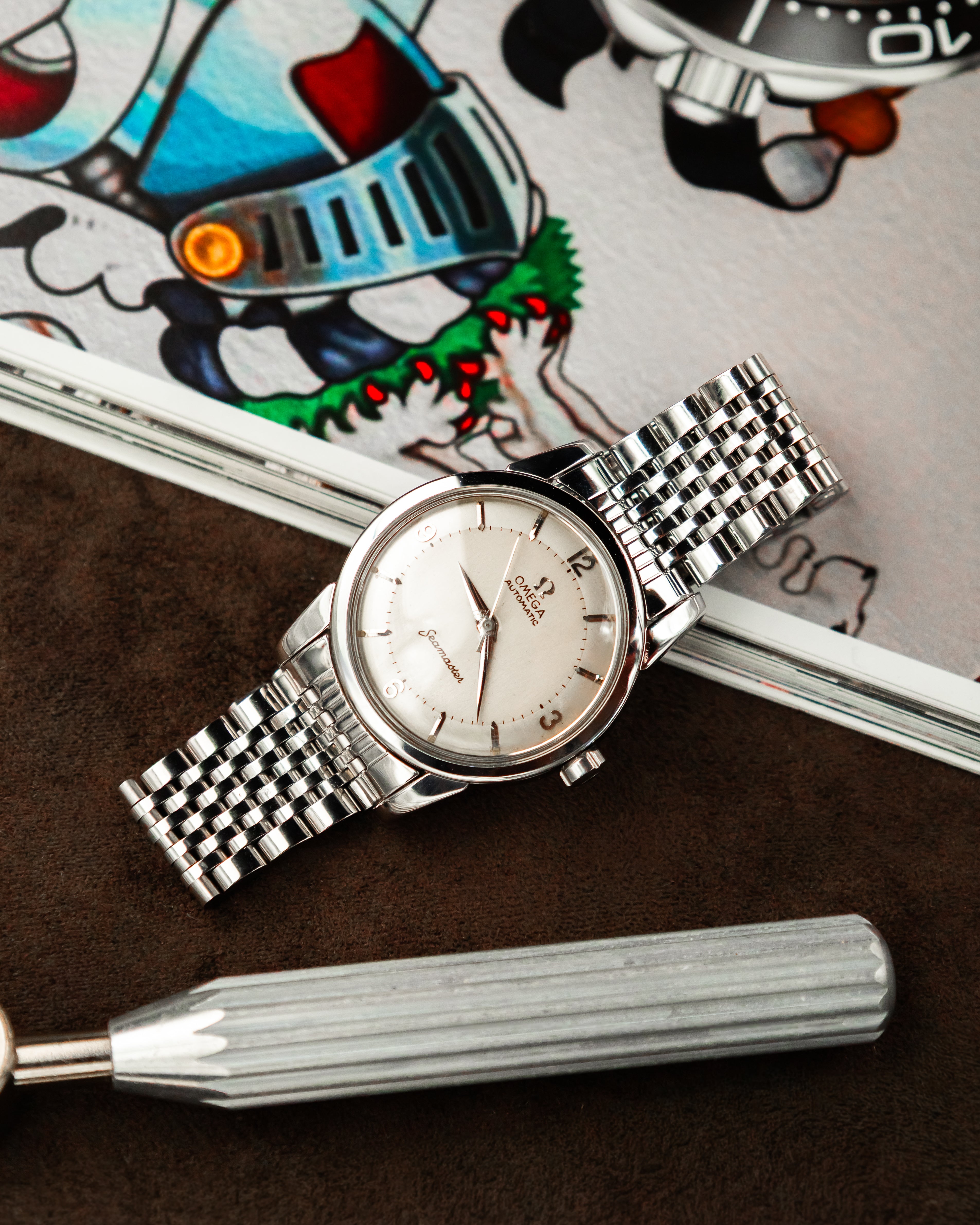 Omega 2846-2 SC Seamaster - Silver 2 tone dial