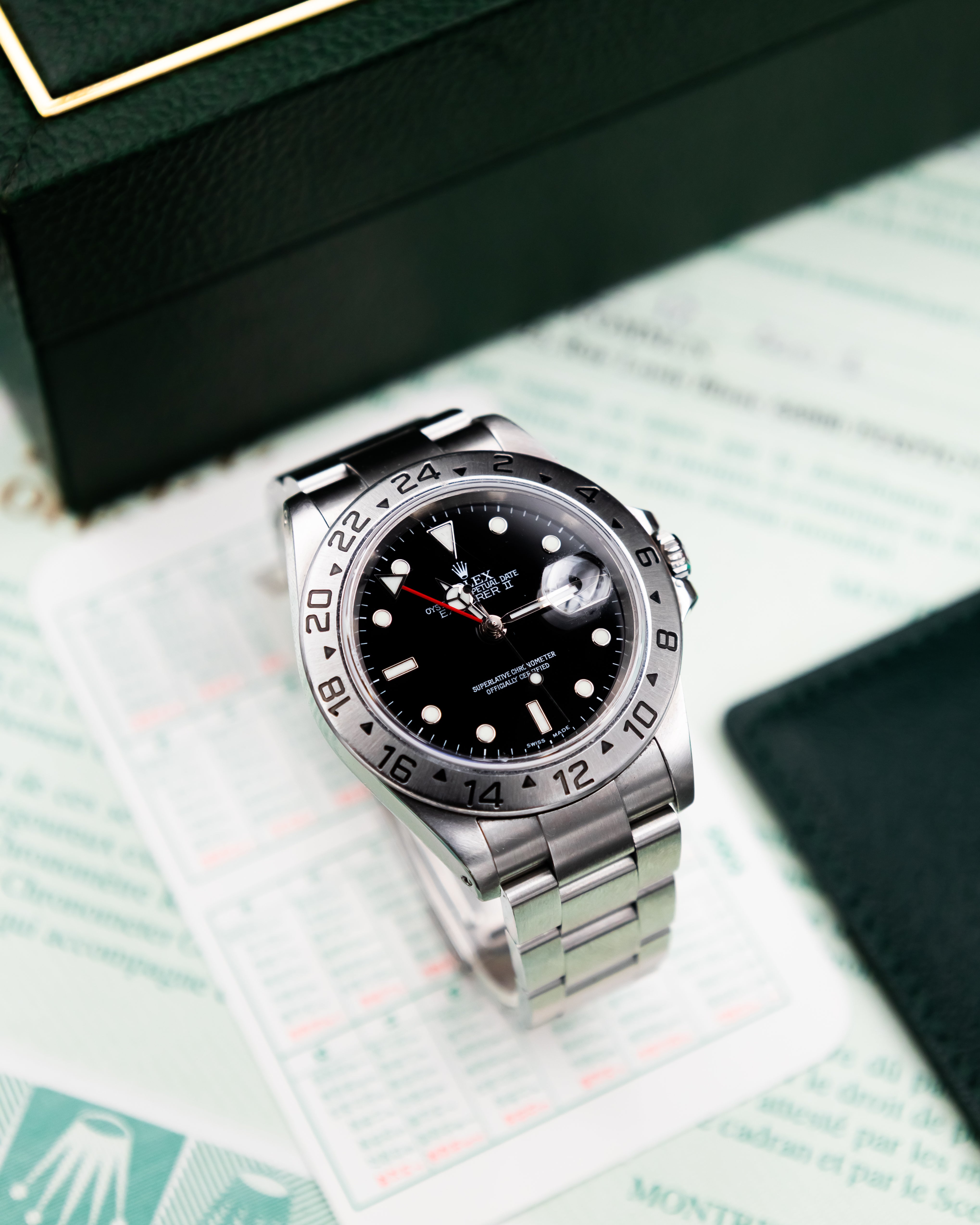 Rolex 16570 Explorer II - Black Dial