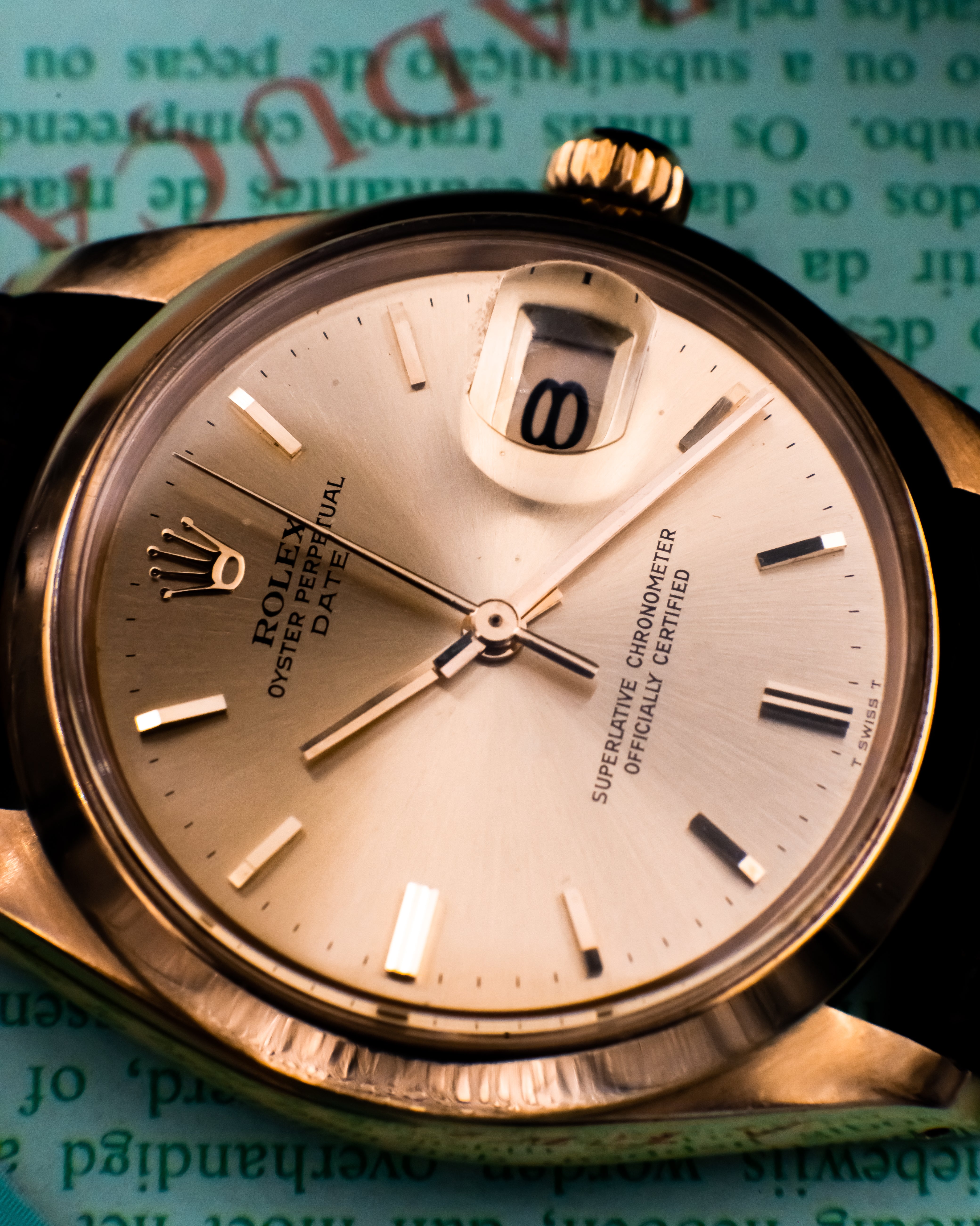 Rolex 1500 Perpetual date 18k - gold dial
