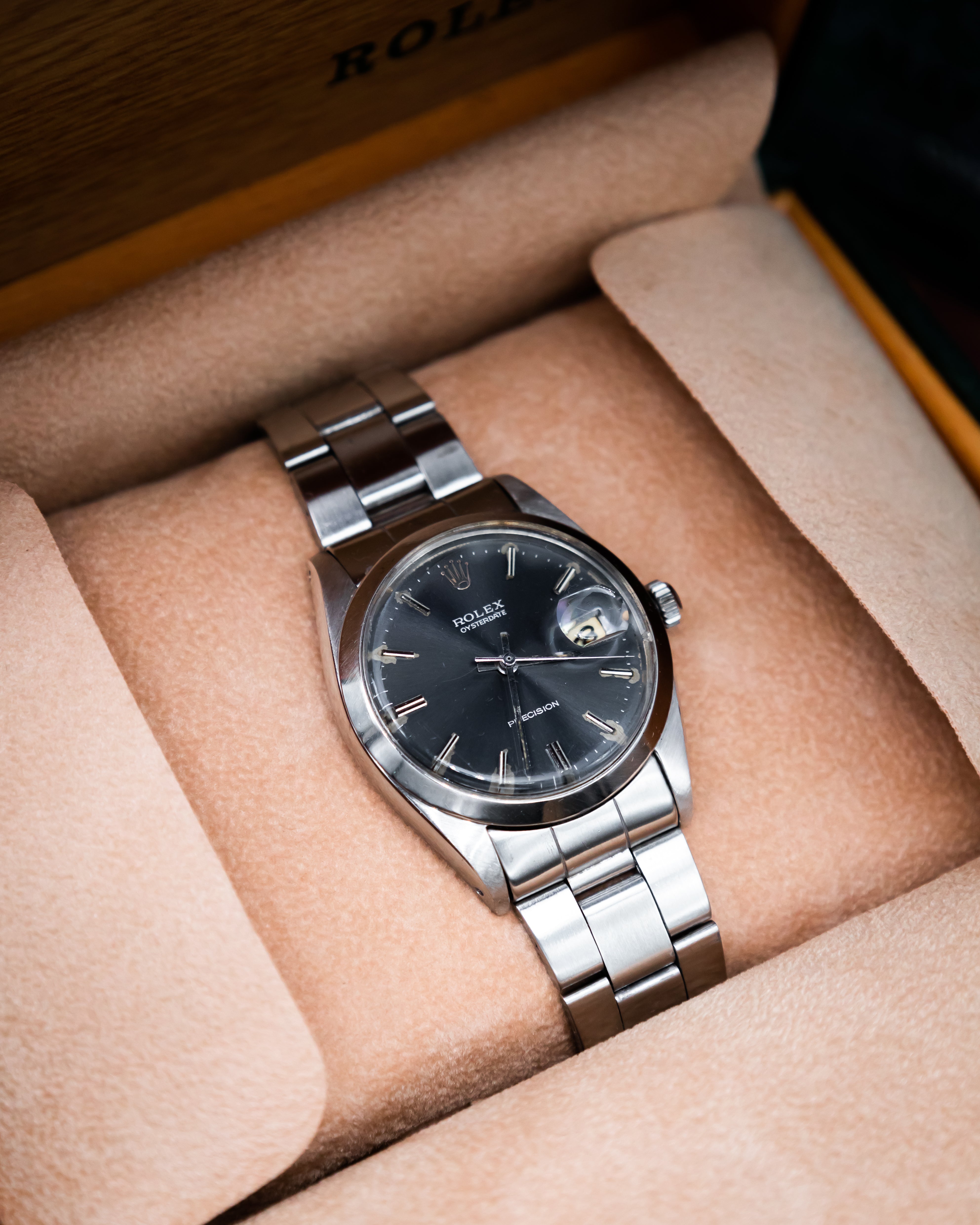 Rolex 6694 Oysterdate - dark grey dial