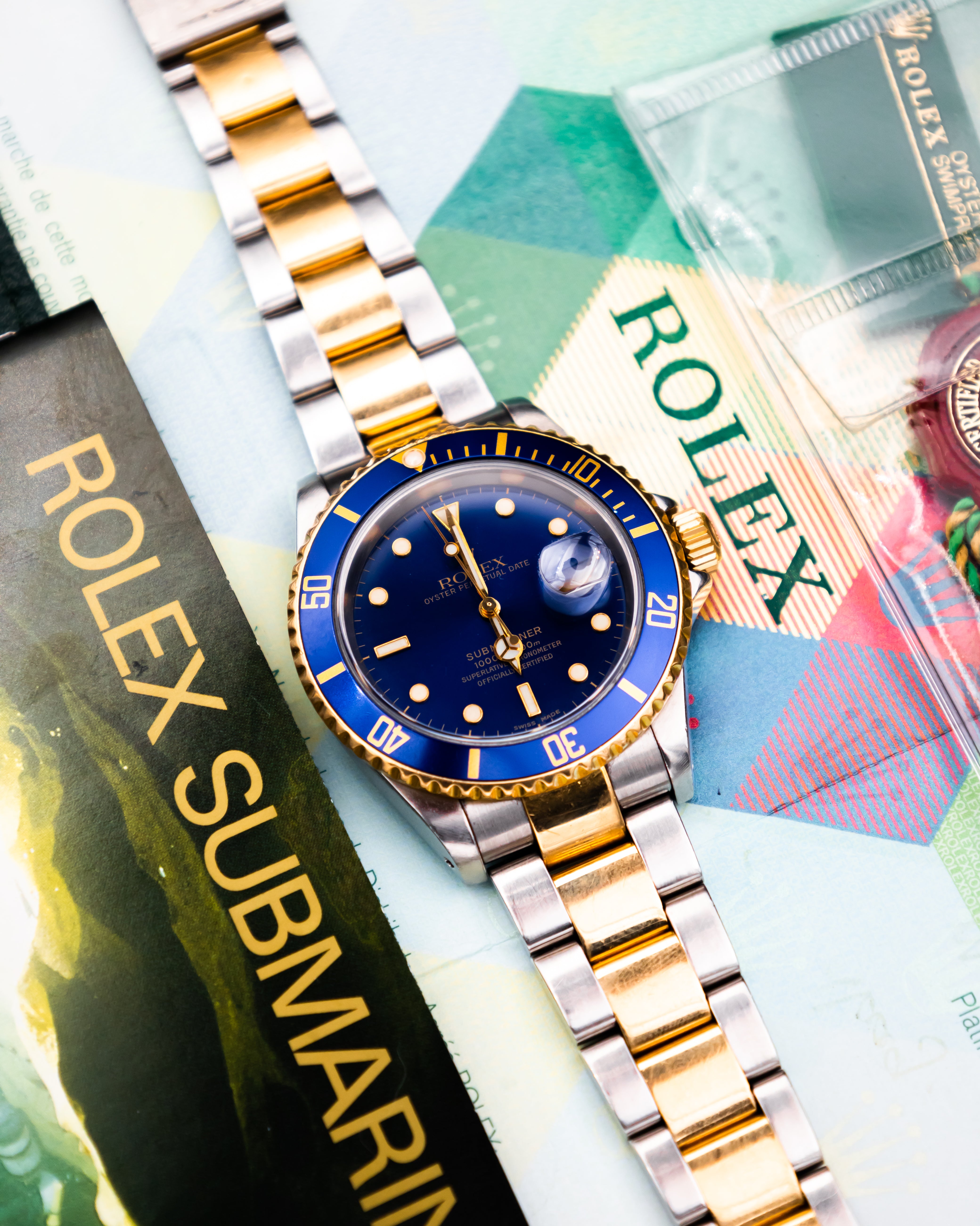 Rolex 16613 submariner date - blue dial