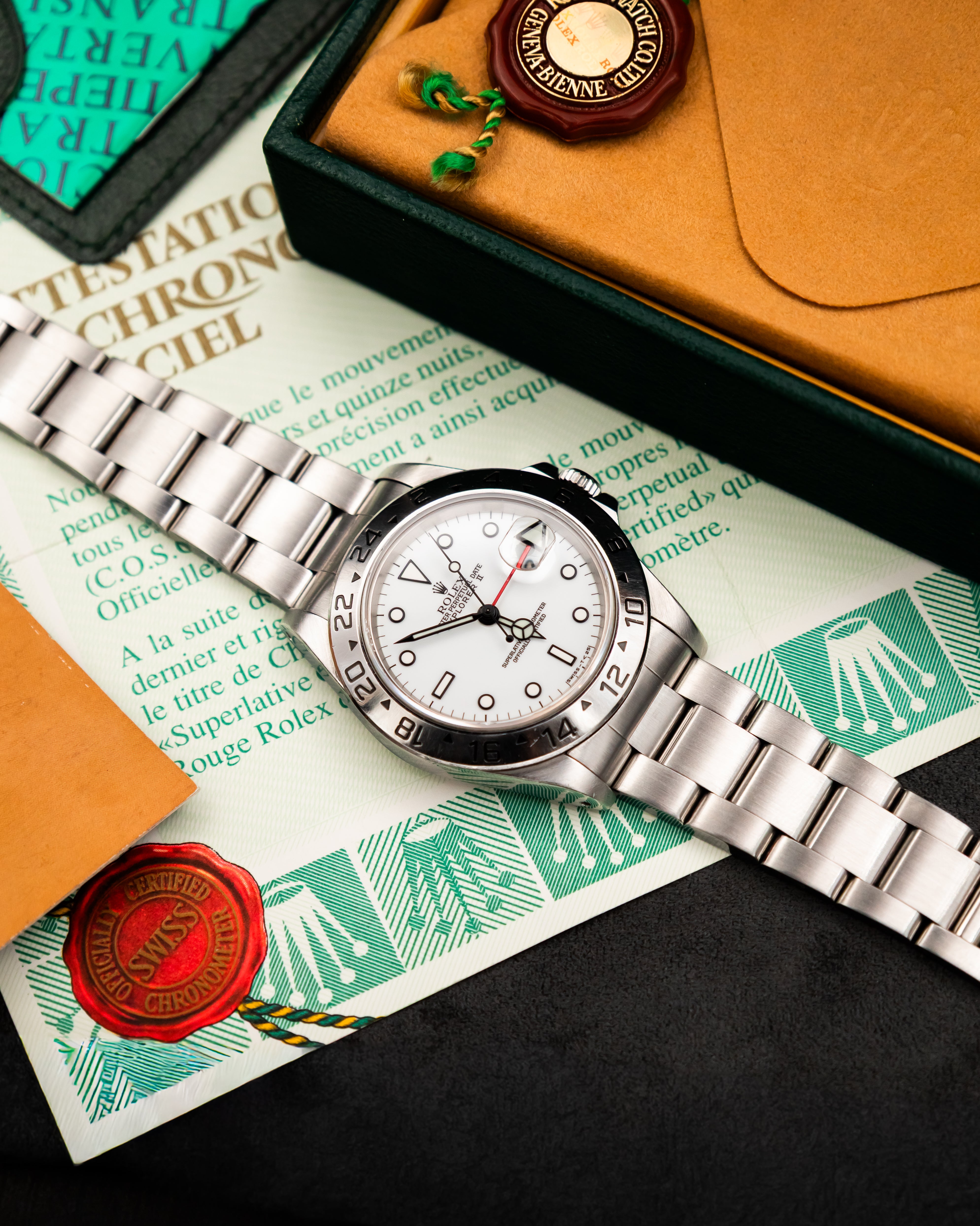 Rolex 16570 Explorer II - Polar White Dial
