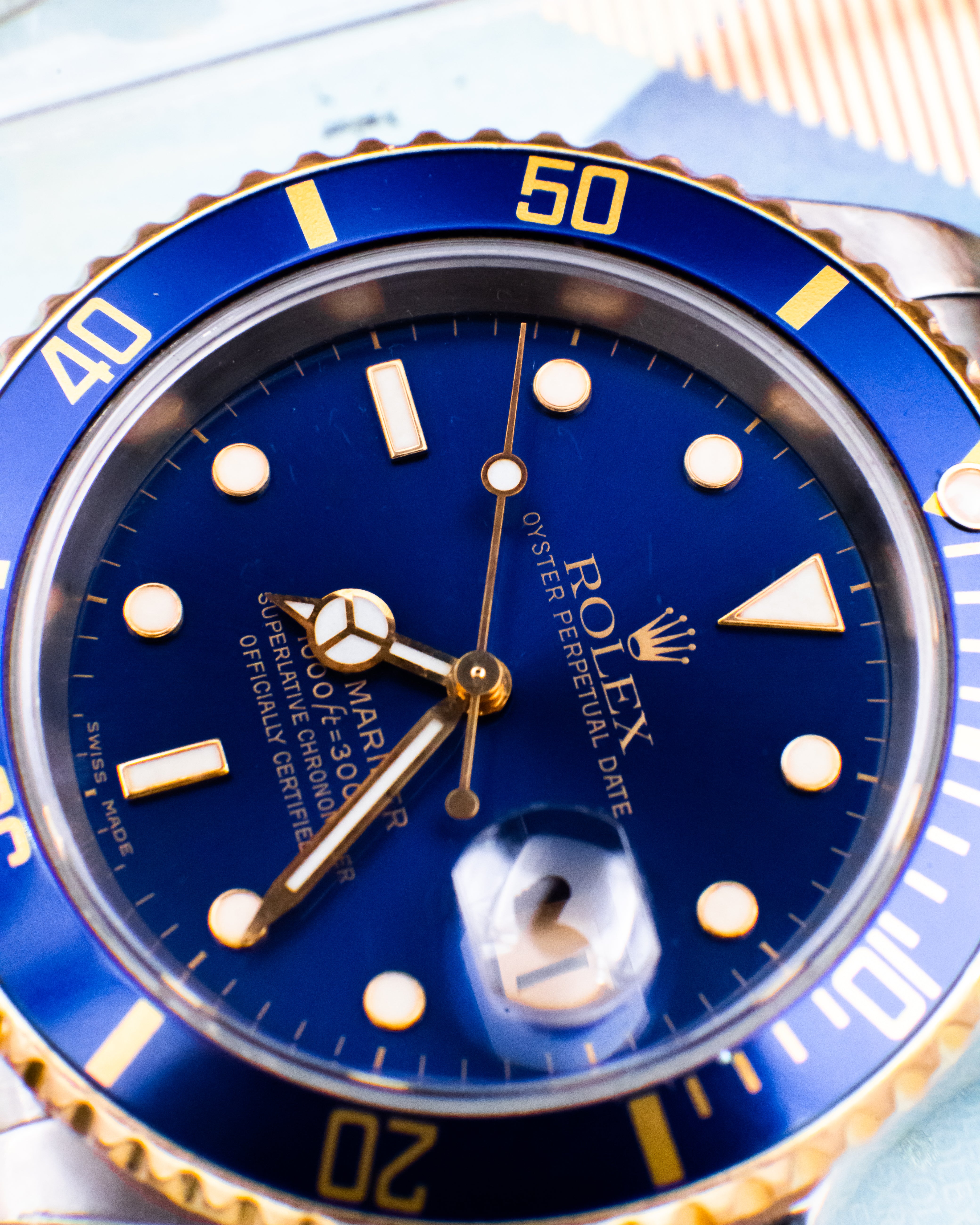 Rolex 16613 submariner date - blue dial