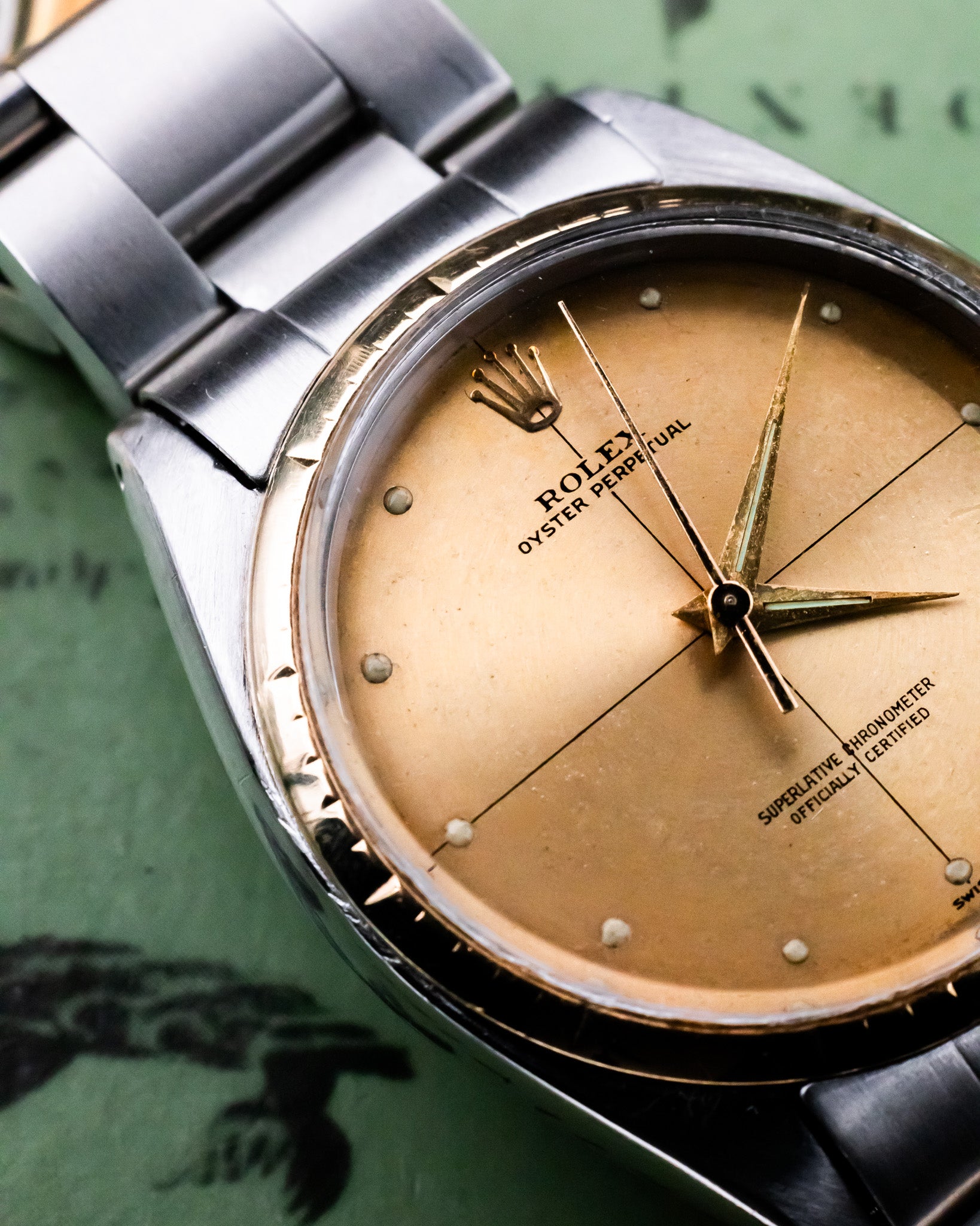 Rolex 1008 Oyster Perpetual- gold dial