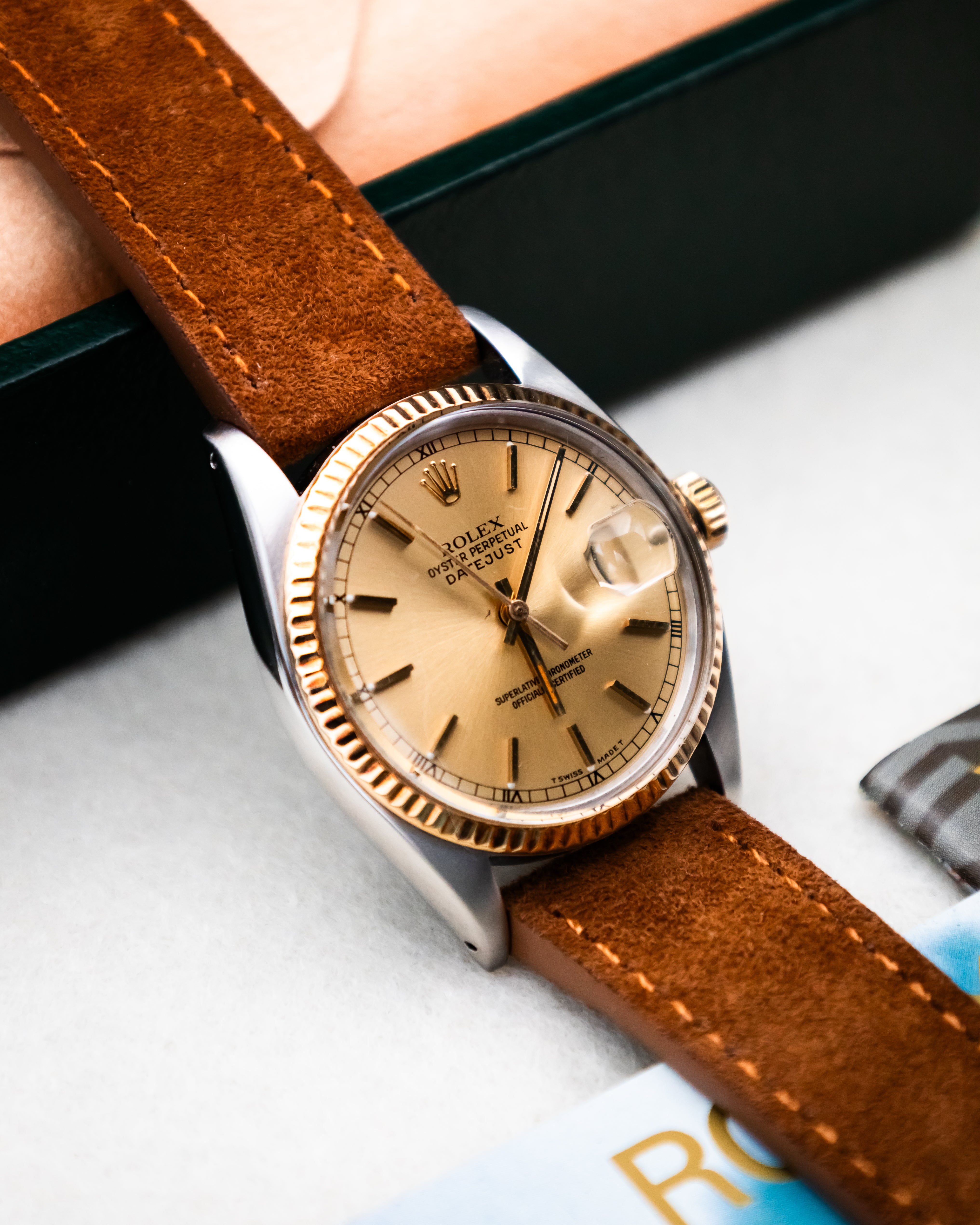 Rolex 16013 Perpetual Datejust - Gold Roman Dial