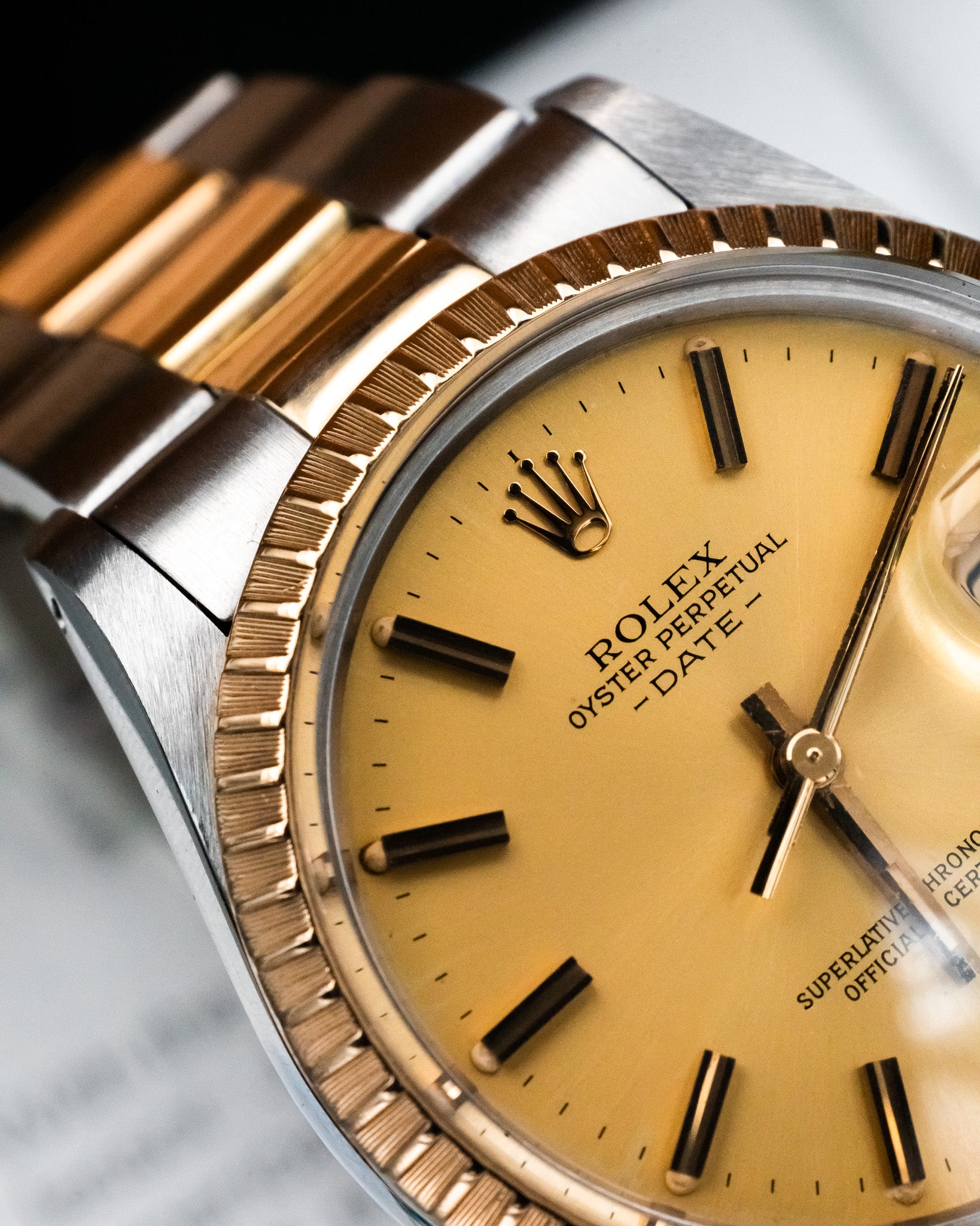 Rolex 15053 Oyster Perpetual Date - champagne dial