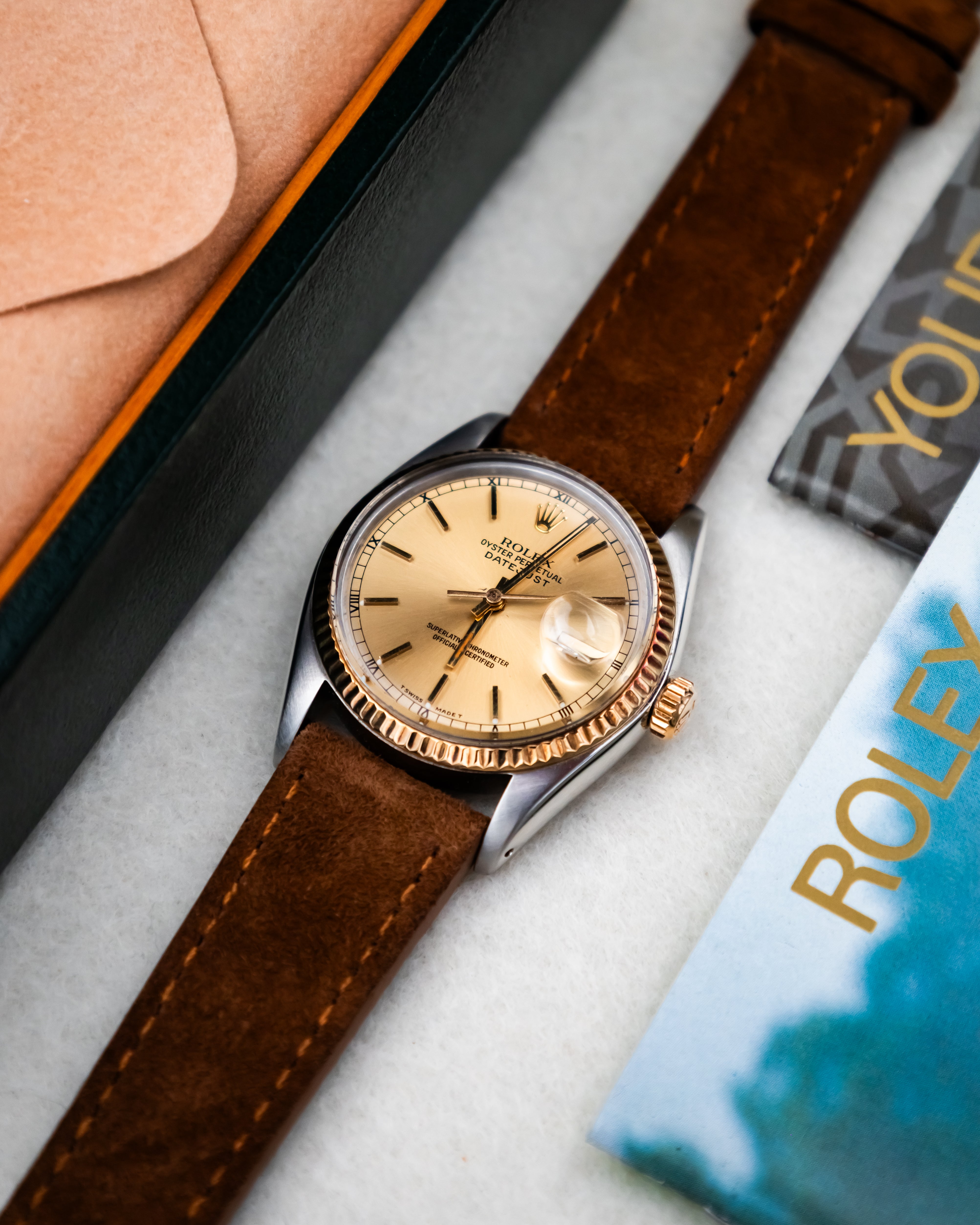 Rolex 16013 Perpetual Datejust - Gold Roman Dial