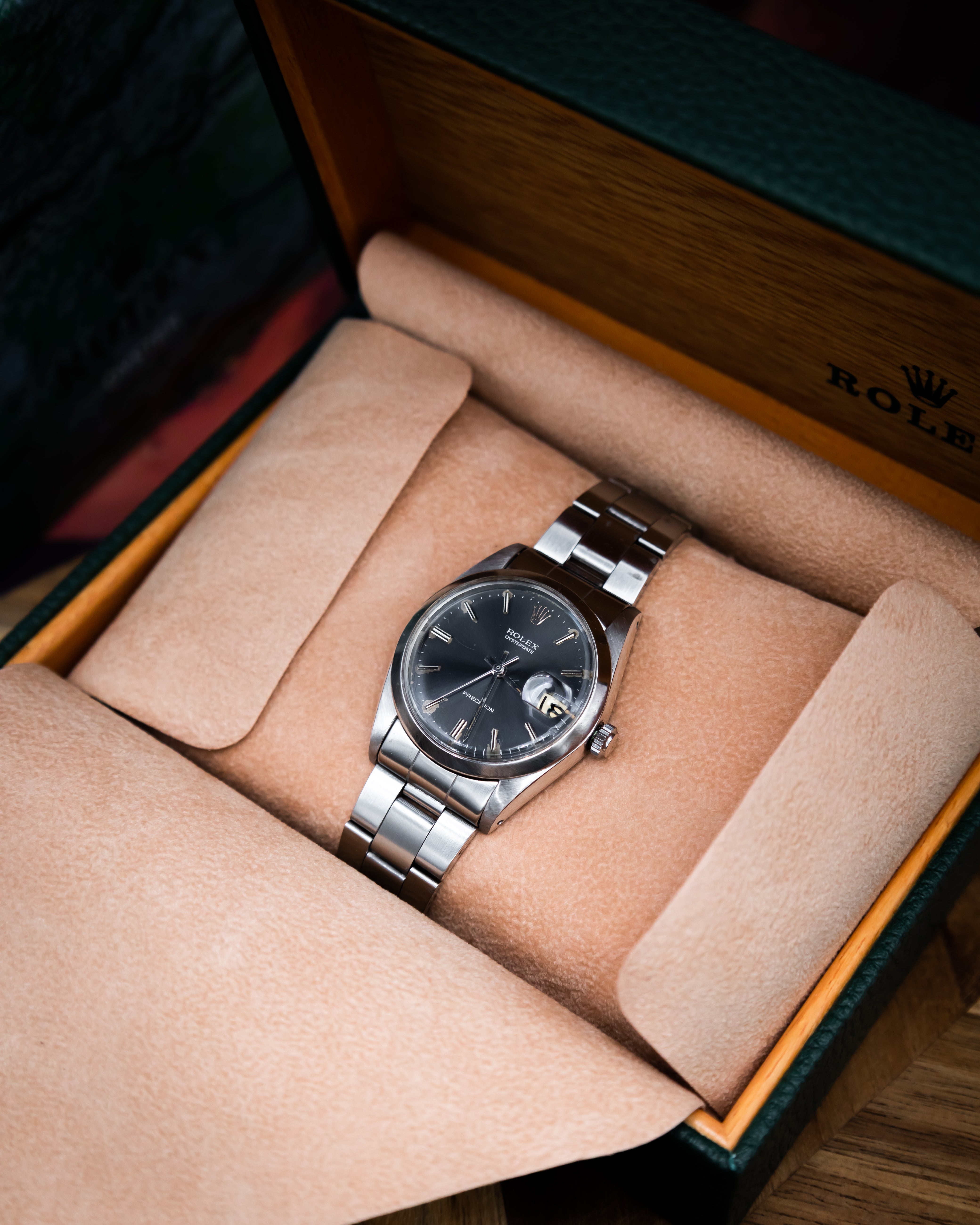 Rolex 6694 Oysterdate - dark grey dial
