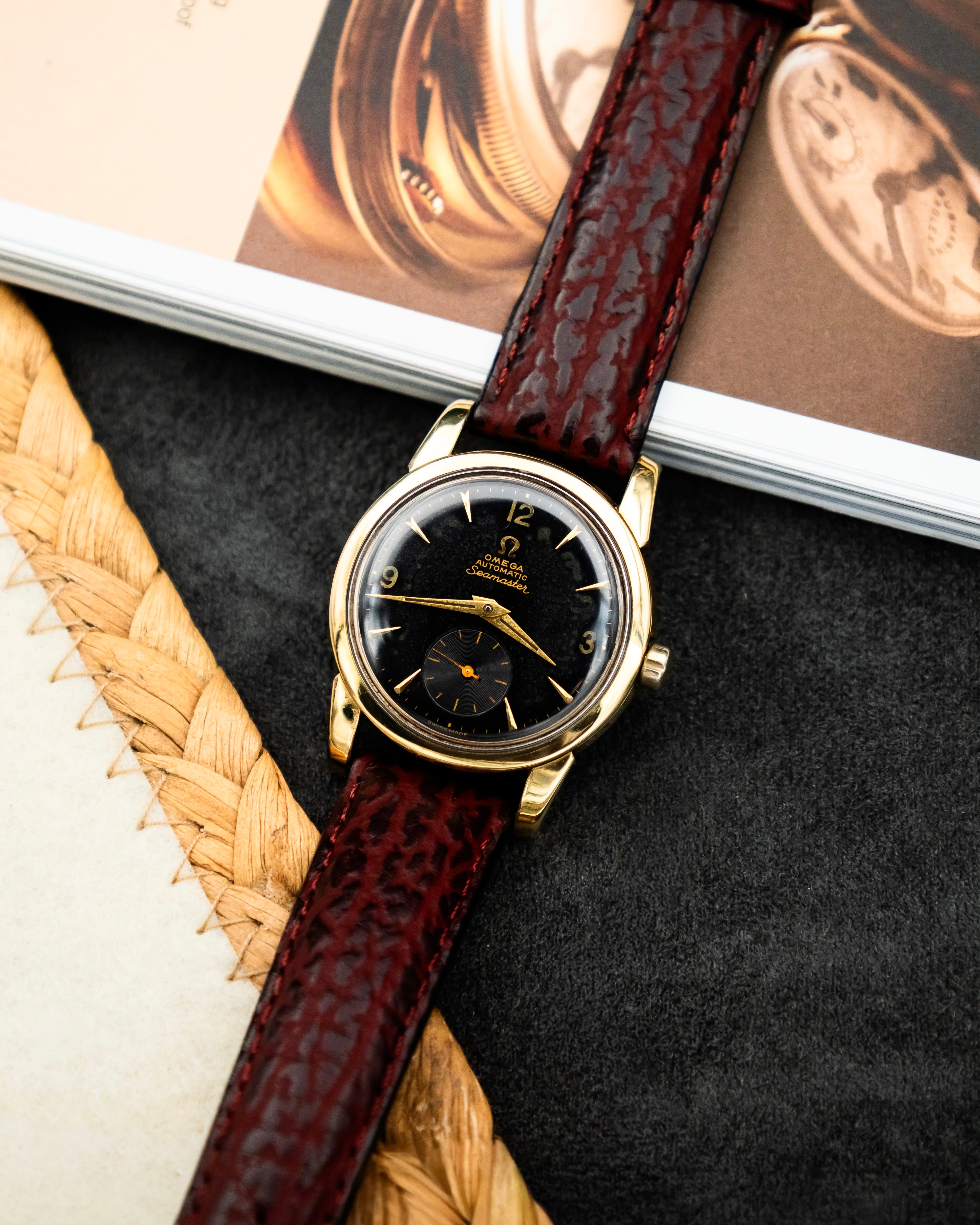 Omega 2848 - 1 Seamaster Sub-Second - Black Gilt Dial