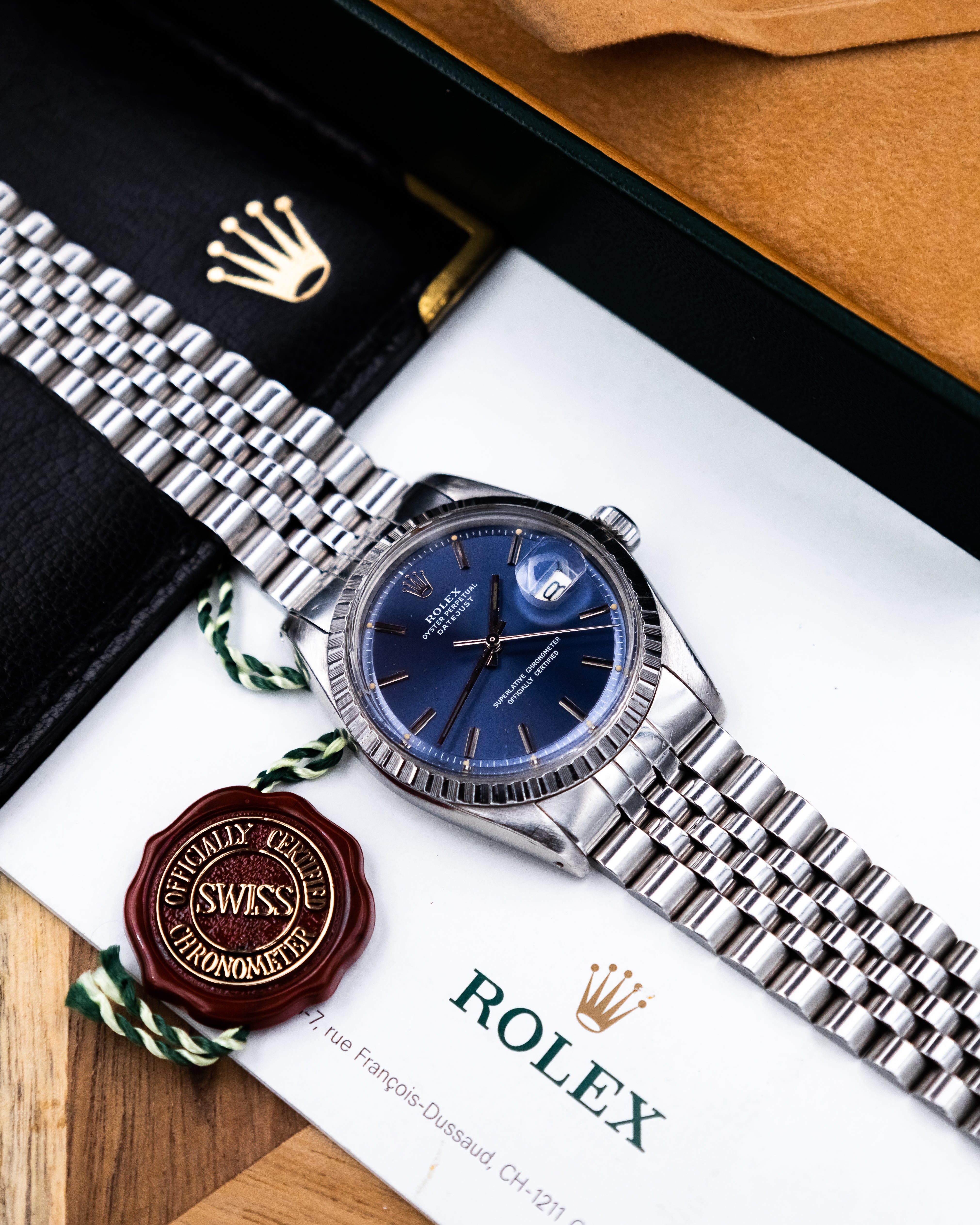 Rolex 1603 Perpetual Datejust - blue dial