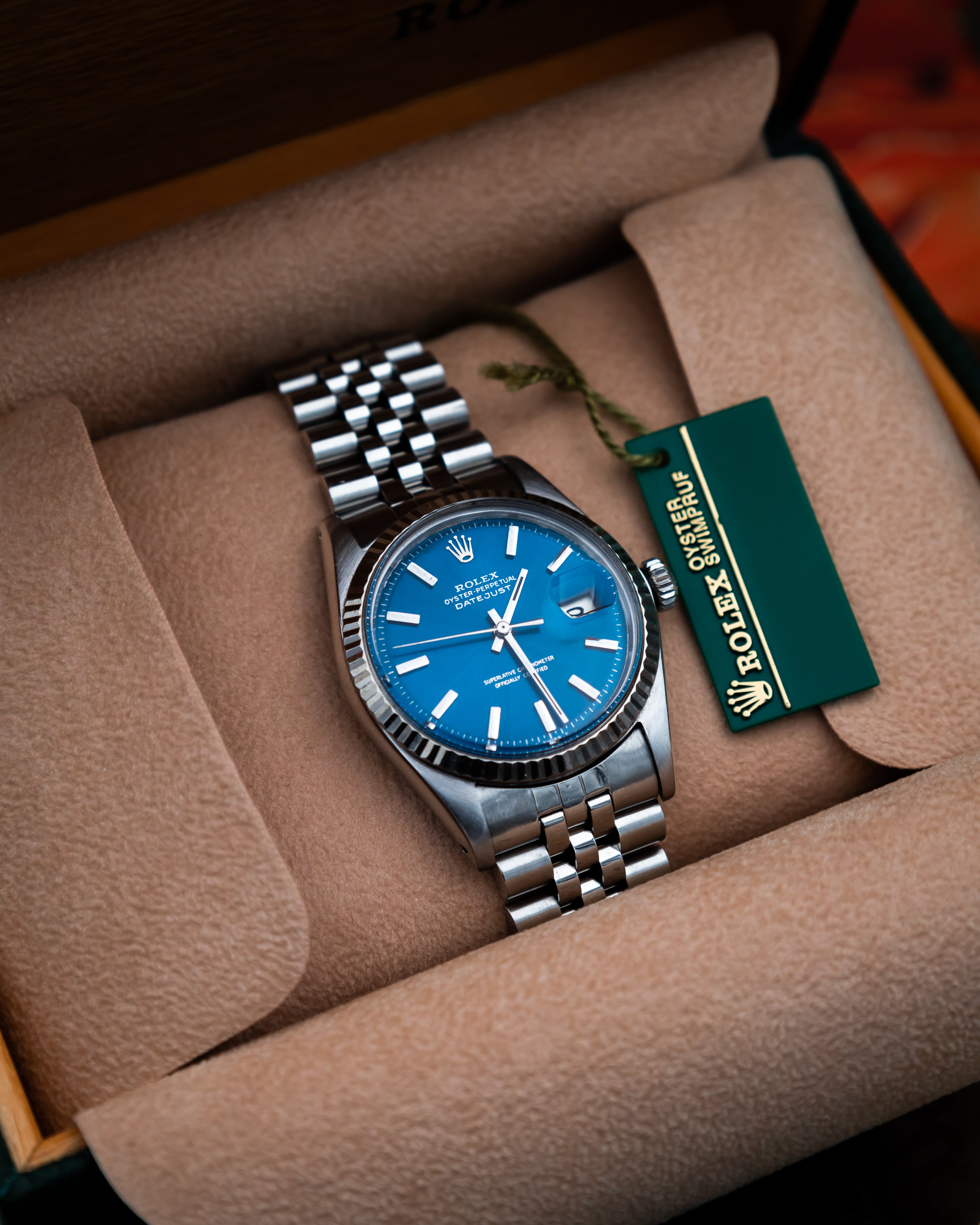 Rolex 1601 Oyster Perpetual Datejust - blue dial