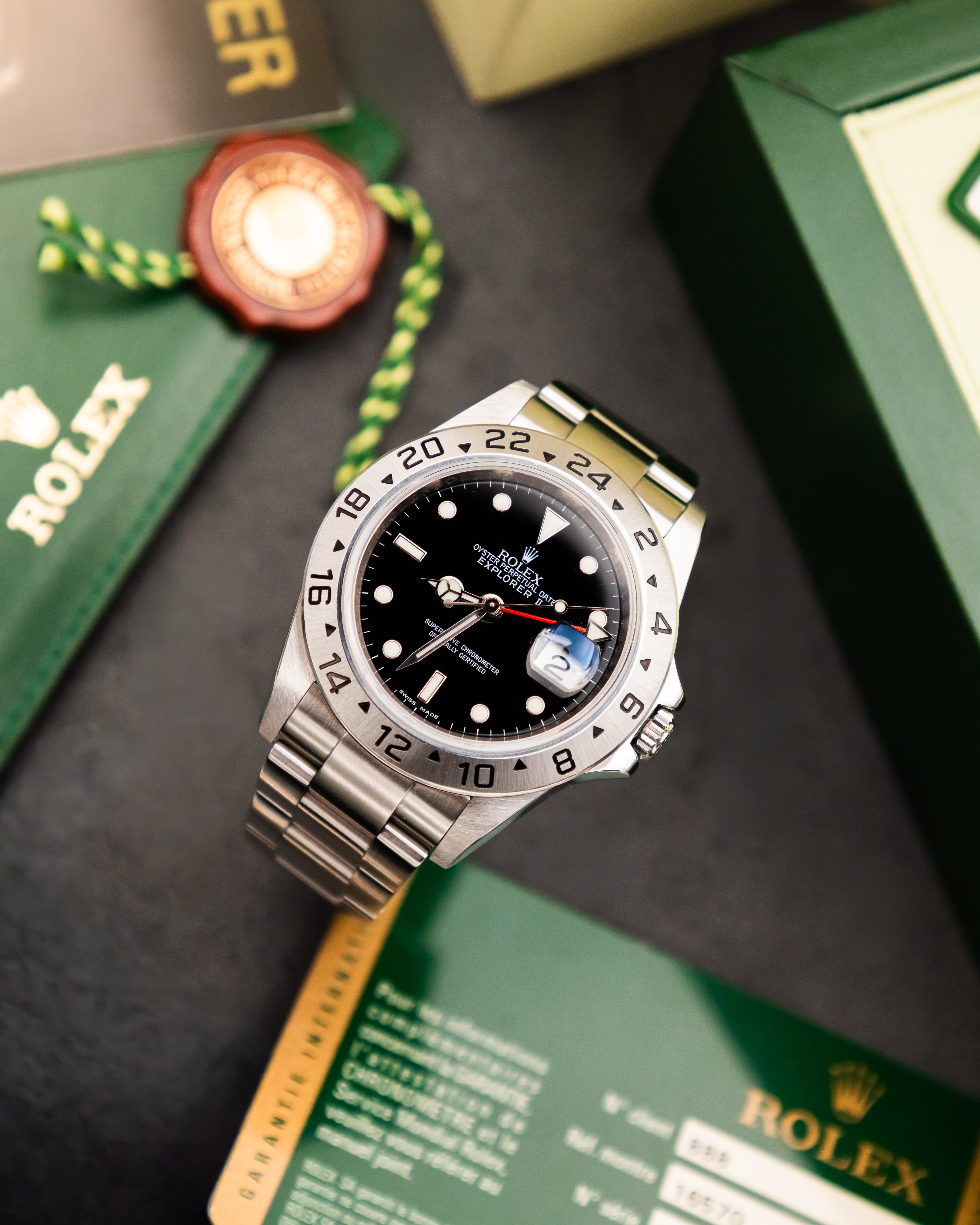 Rolex 16570T RRR Explorer II - Black Dial