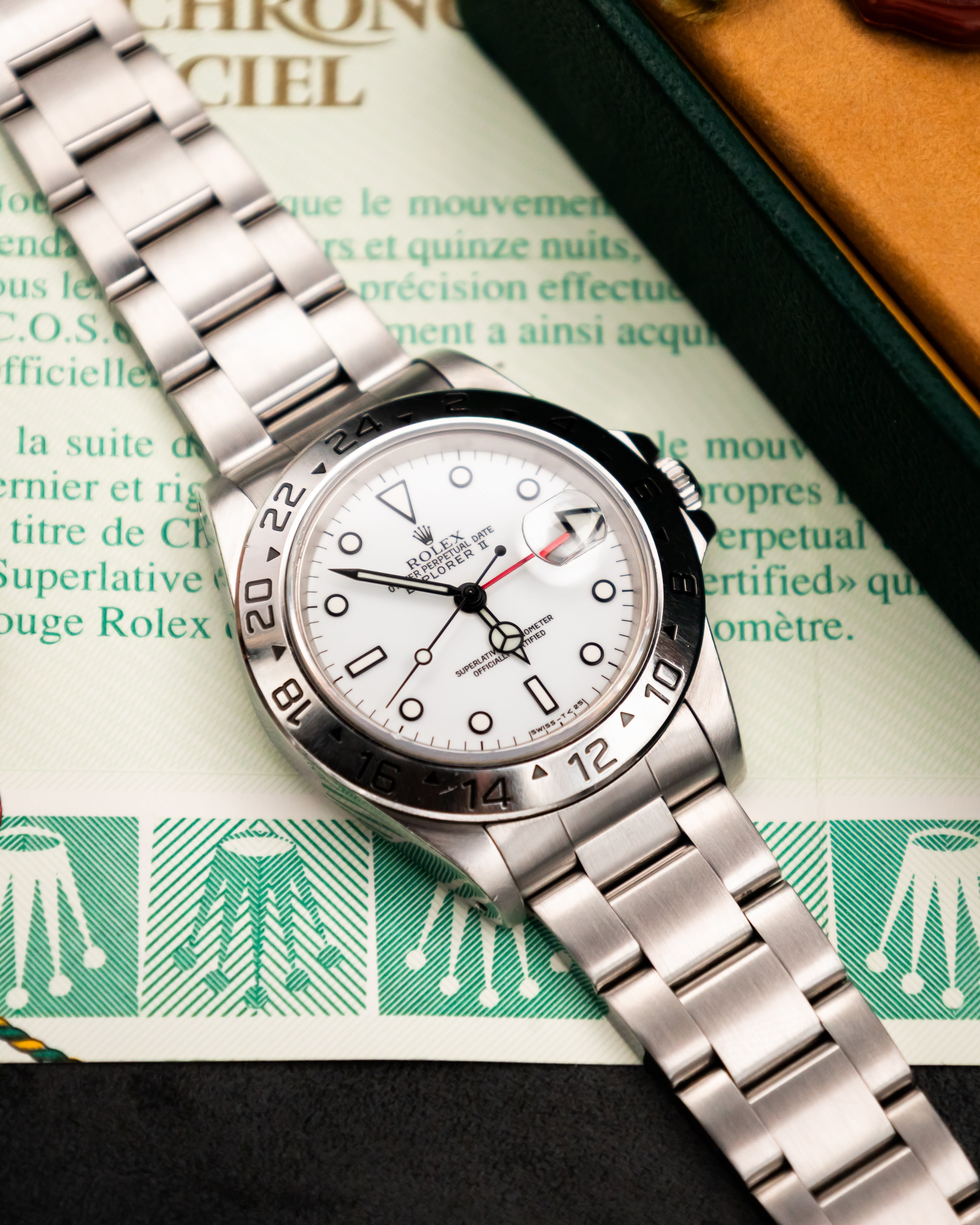 Rolex 16570 Explorer II - Polar White Dial