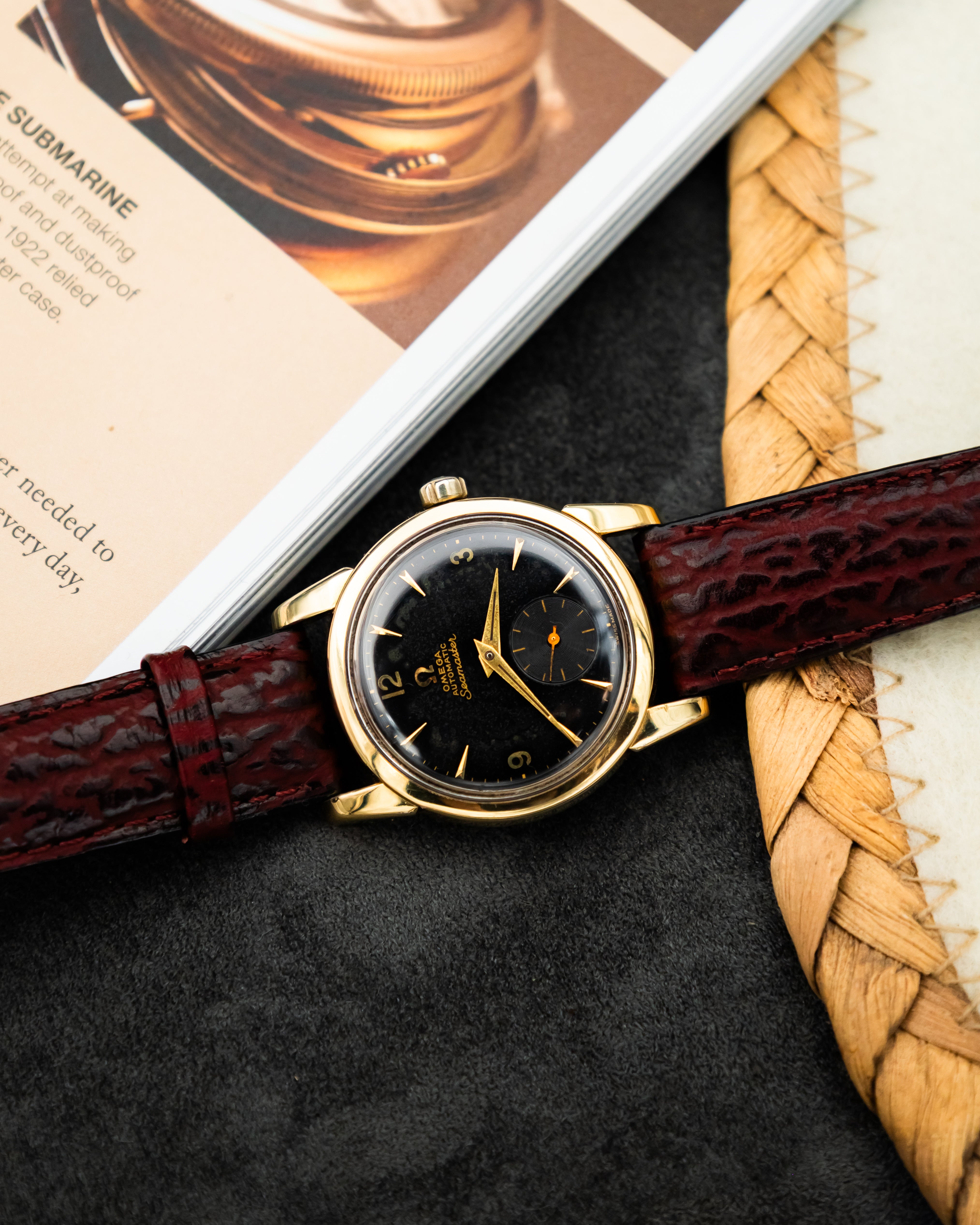 Omega 2848 - 1 Seamaster Sub-Second - Black Gilt Dial