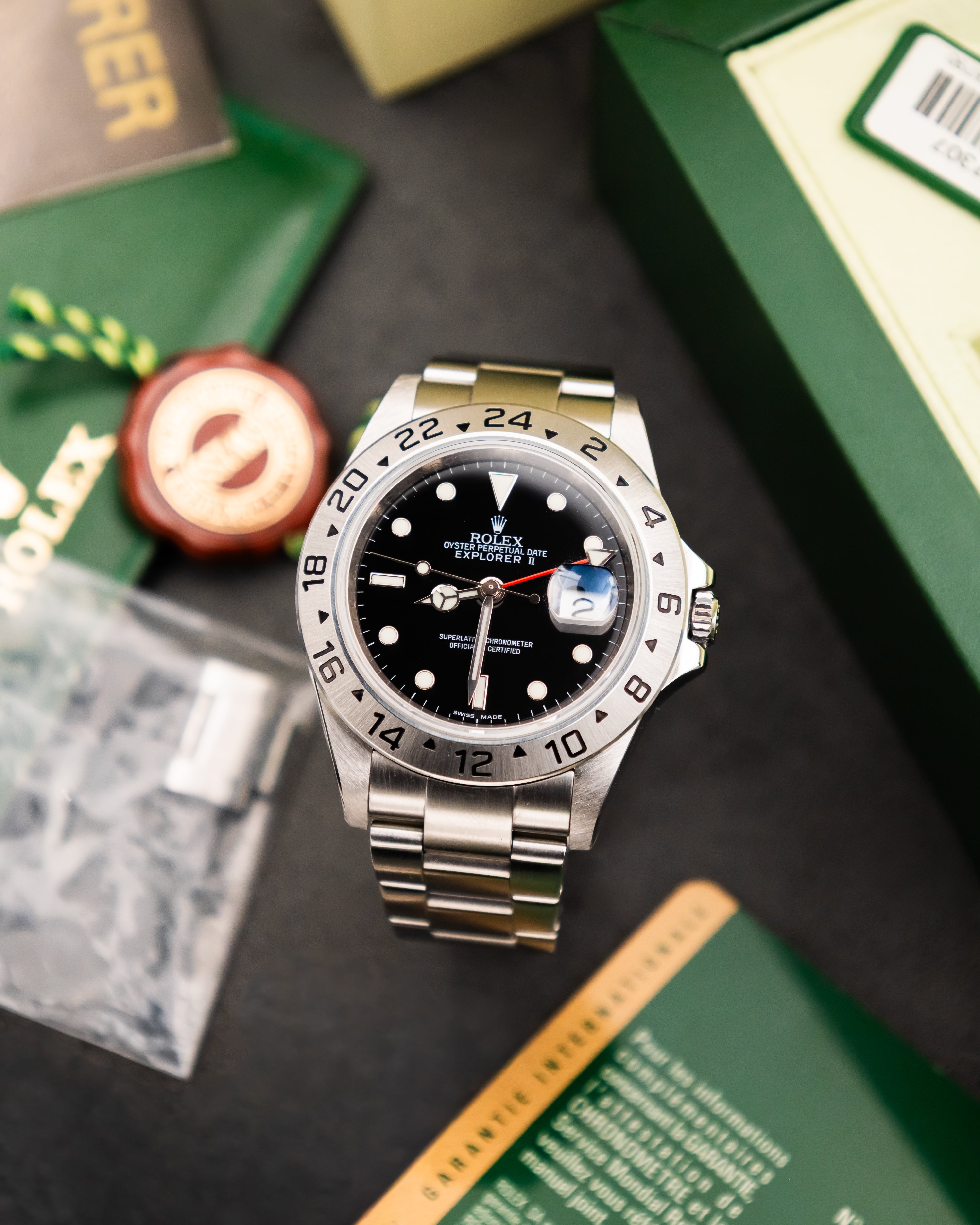 Rolex 16570T RRR Explorer II - Black Dial