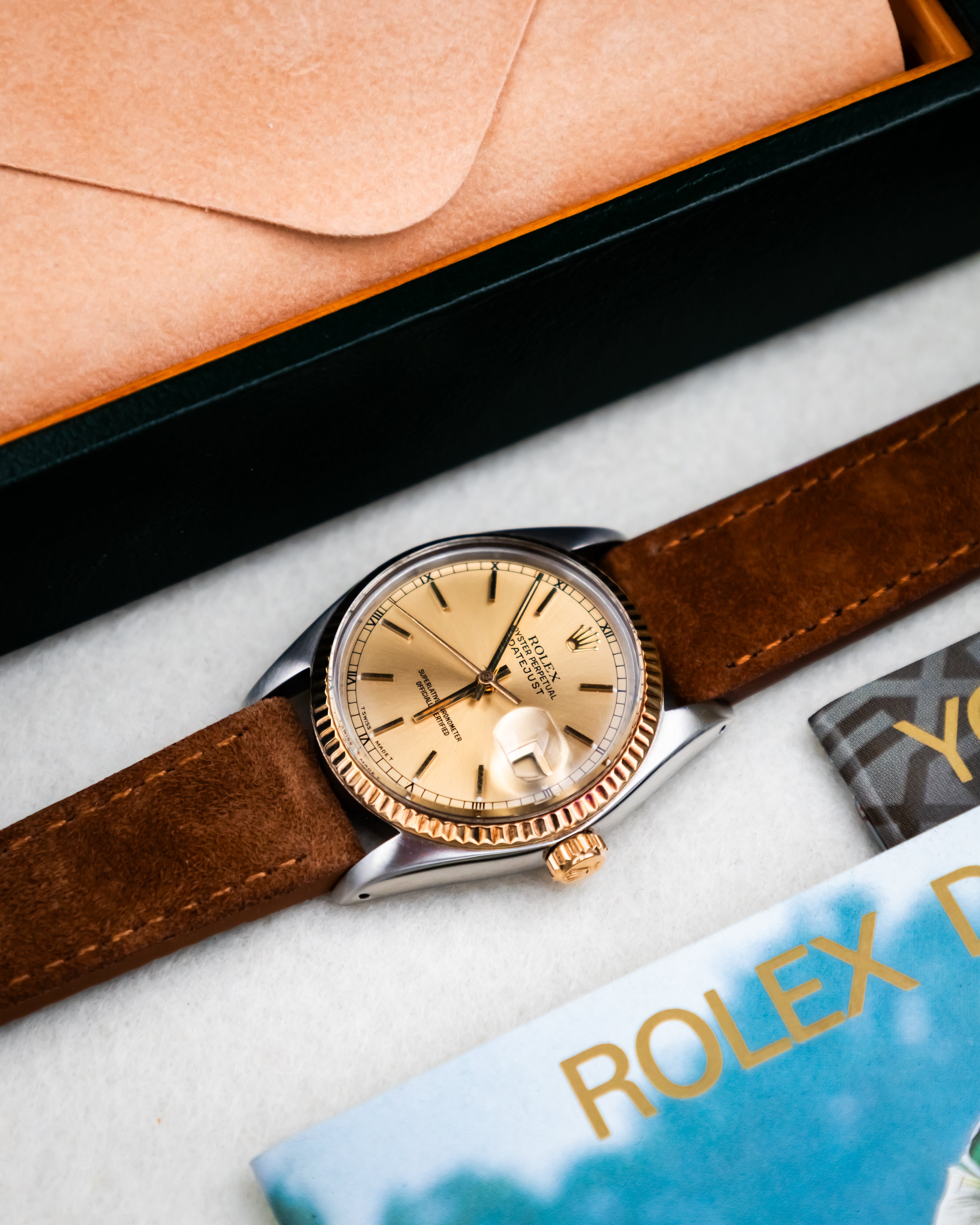 Rolex 16013 Perpetual Datejust - Gold Roman Dial