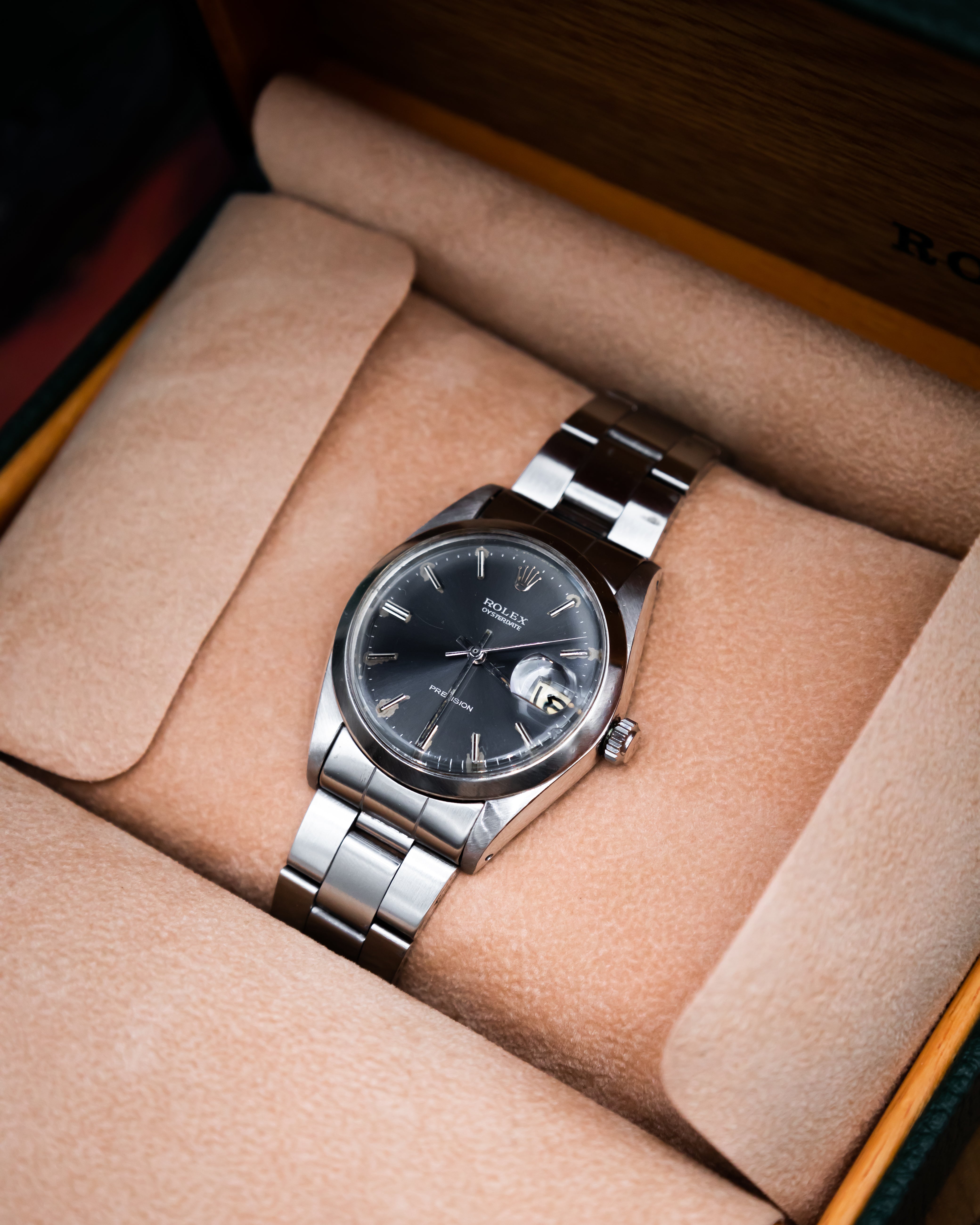 Rolex 6694 Oysterdate - dark grey dial