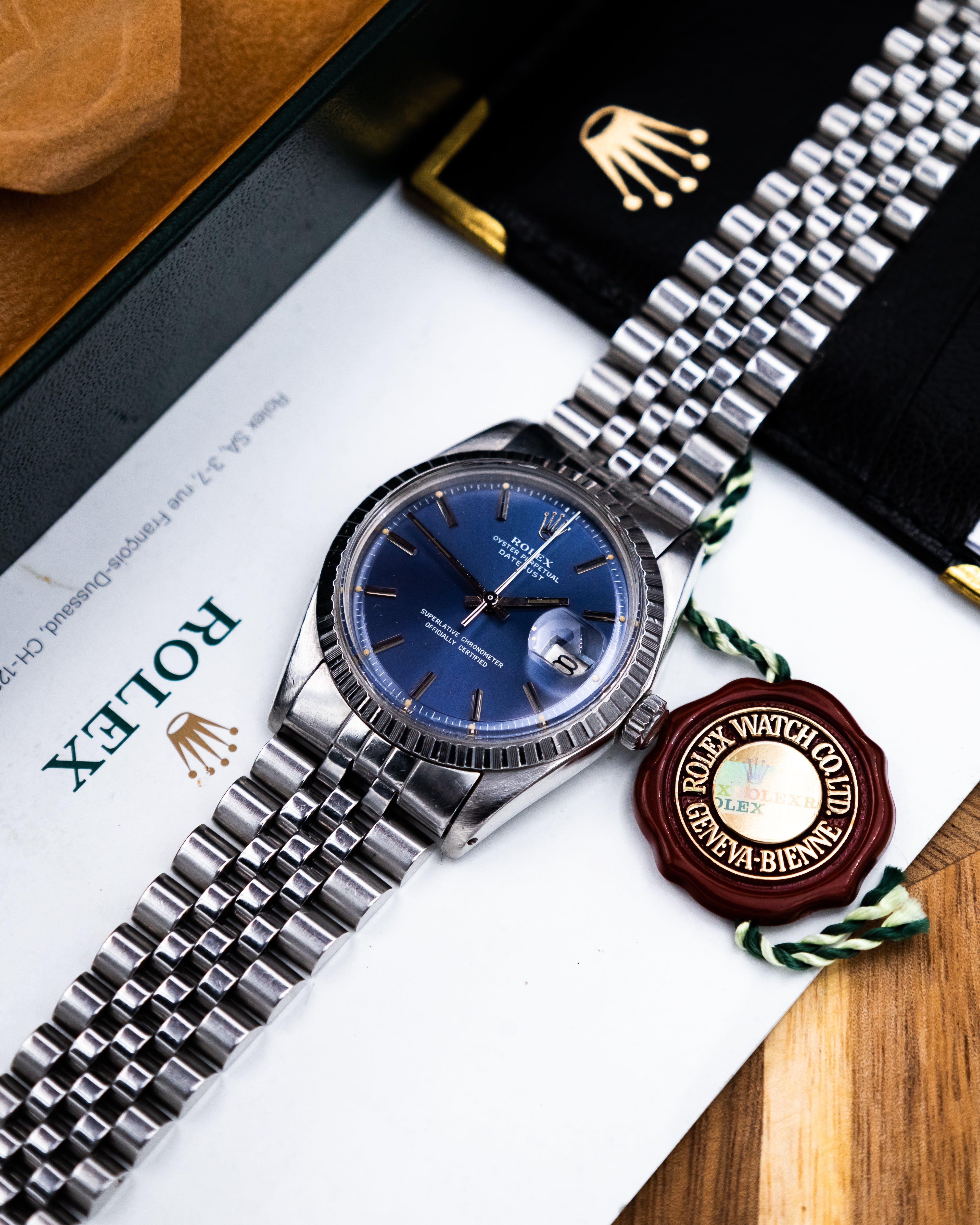 Rolex 1603 Perpetual Datejust - blue dial