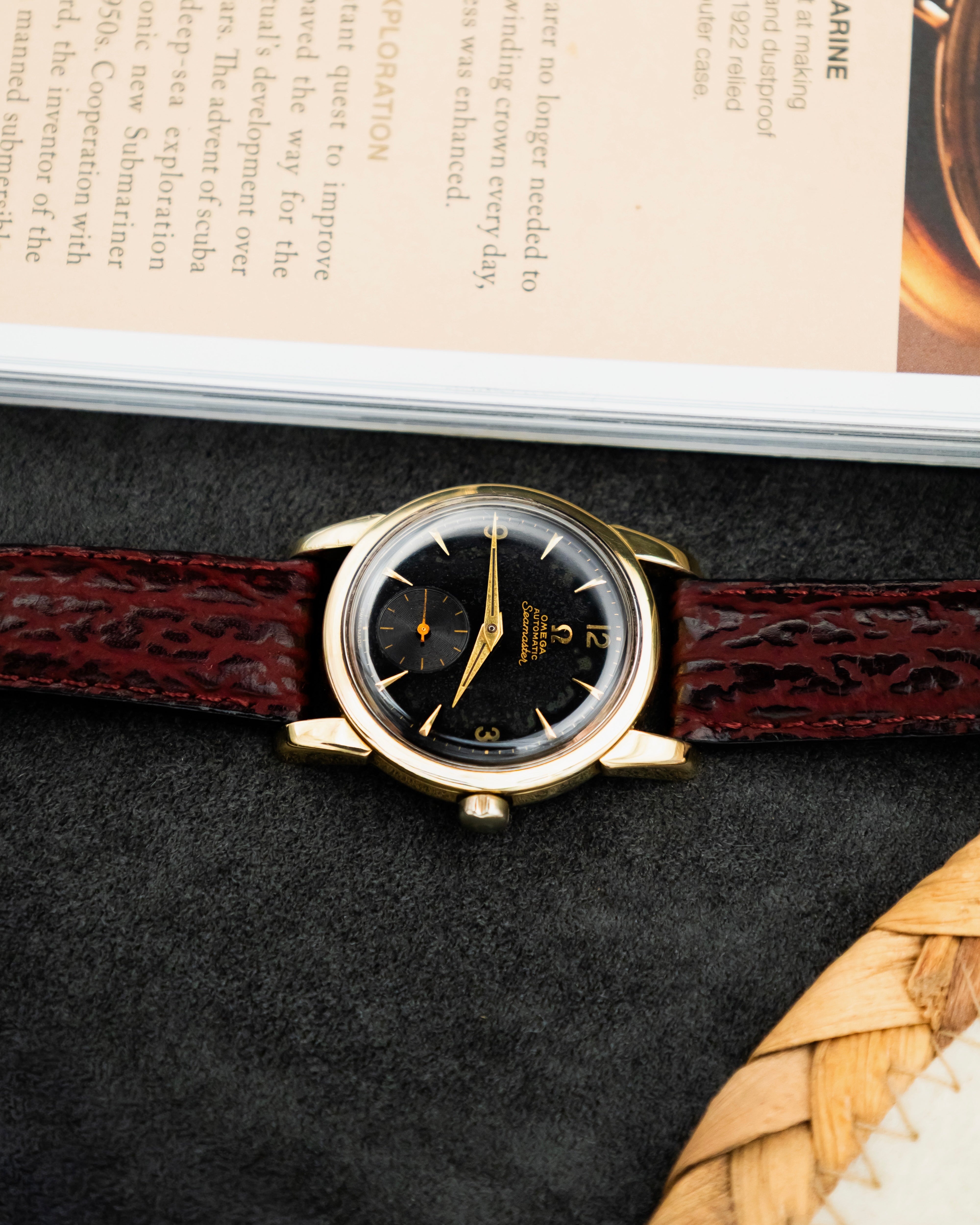 Omega 2848 - 1 Seamaster Sub-Second - Black Gilt Dial