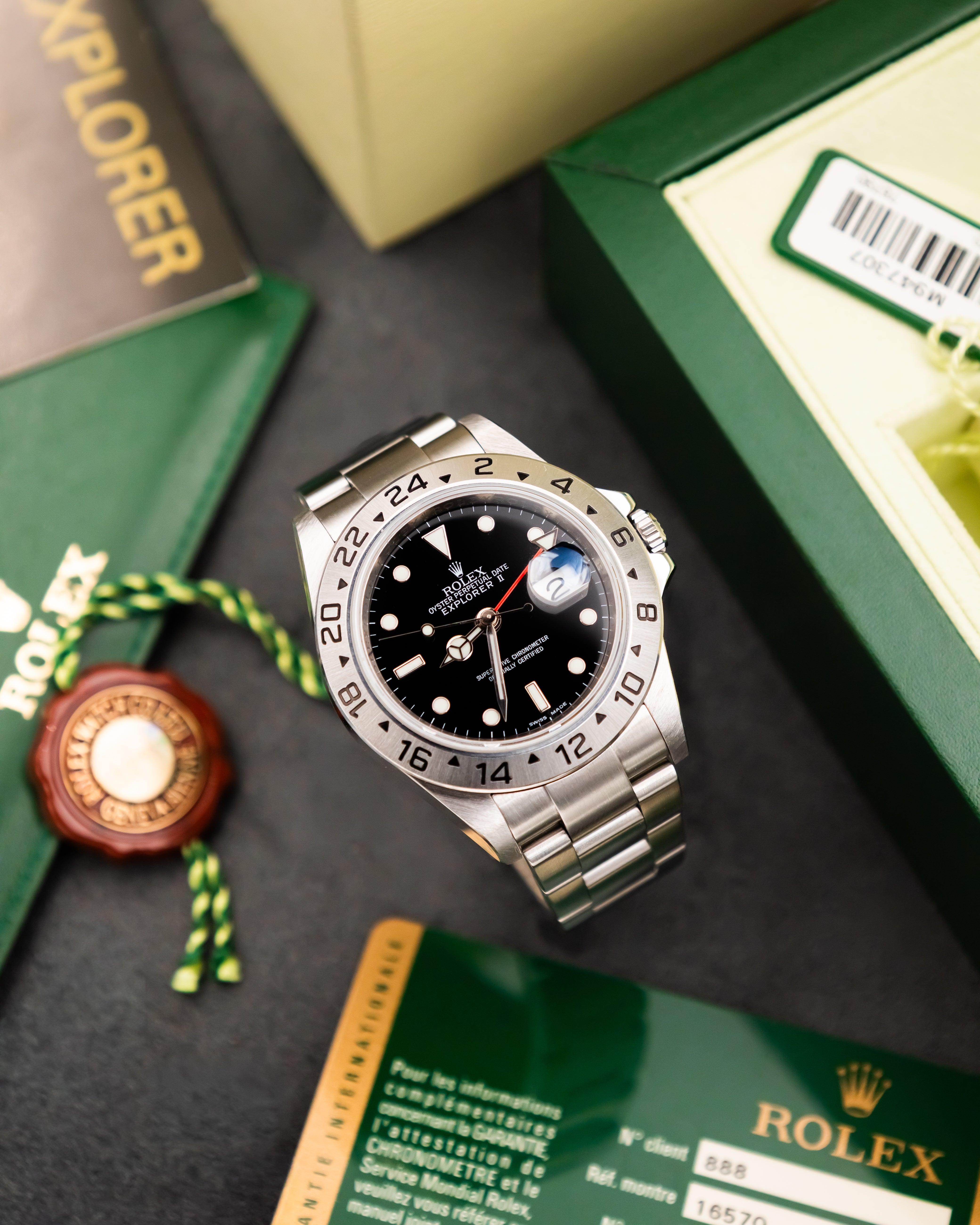 Rolex 16570T RRR Explorer II - Black Dial
