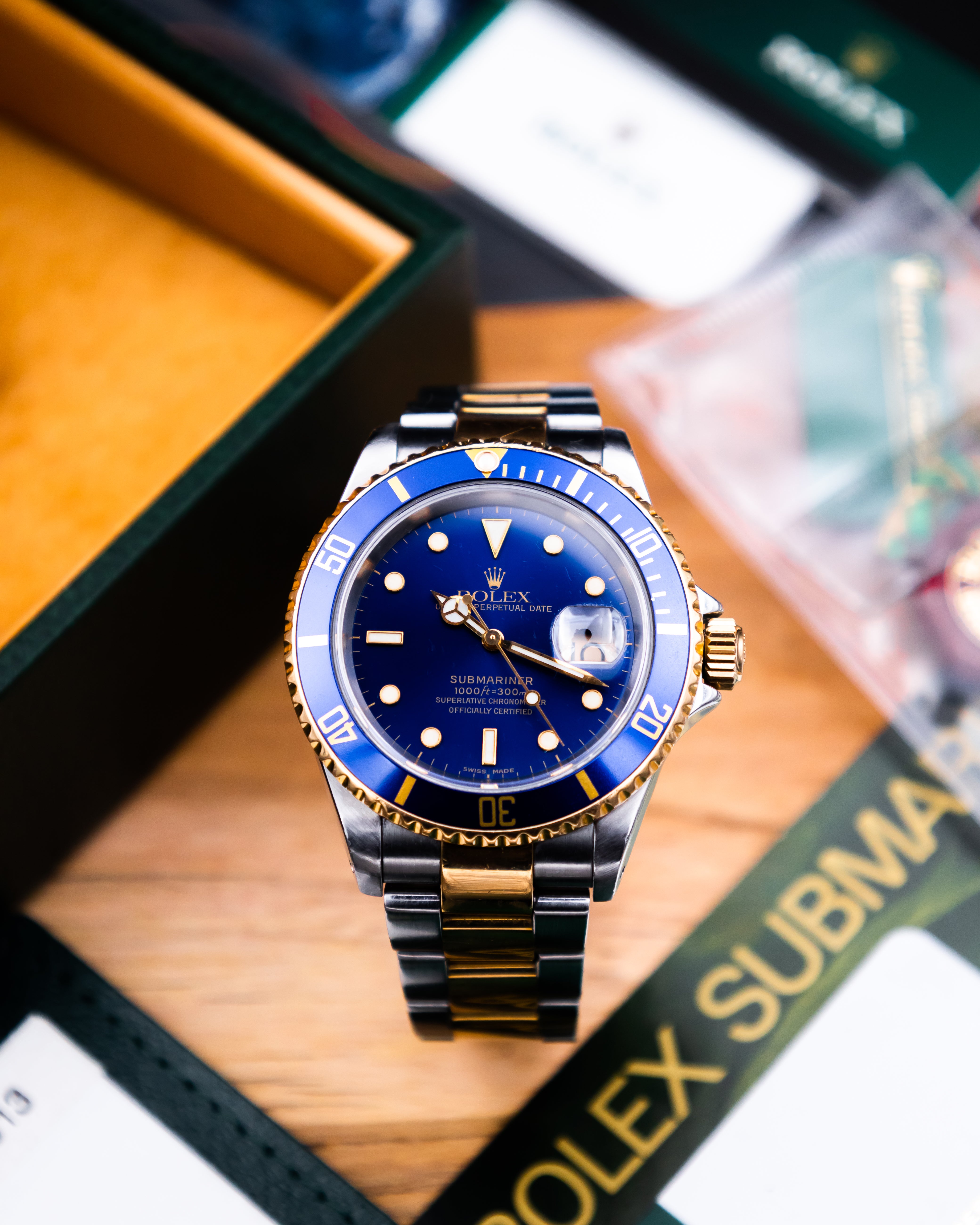 Rolex 16613 submariner date - blue dial
