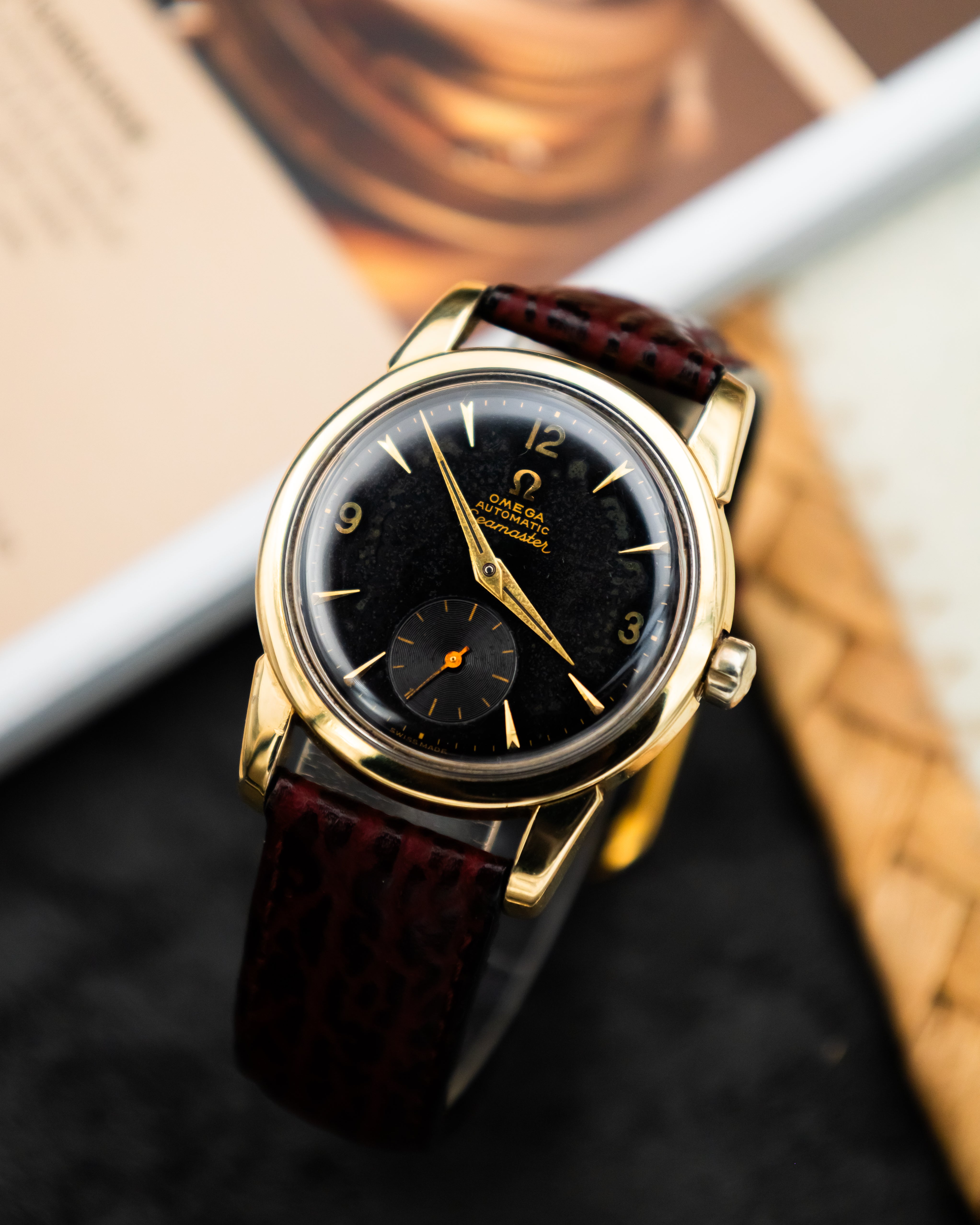 Omega 2848 - 1 Seamaster Sub-Second - Black Gilt Dial