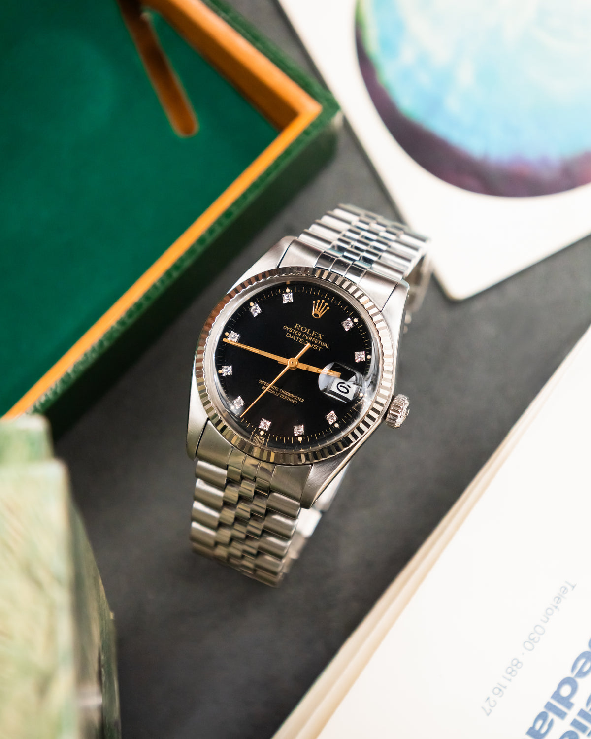 Rolex 16014 Perpetual Datejust- Factory Diamond Set Dial